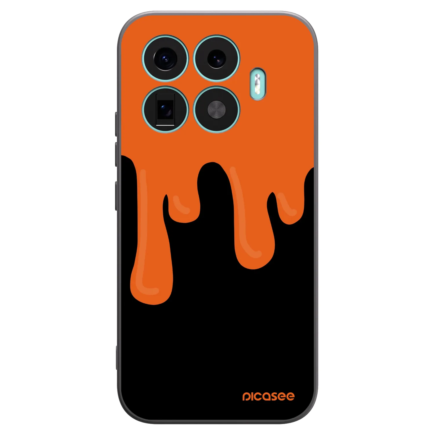 Picasee crna silikonska maskica za Xiaomi 17T - Orange spooky