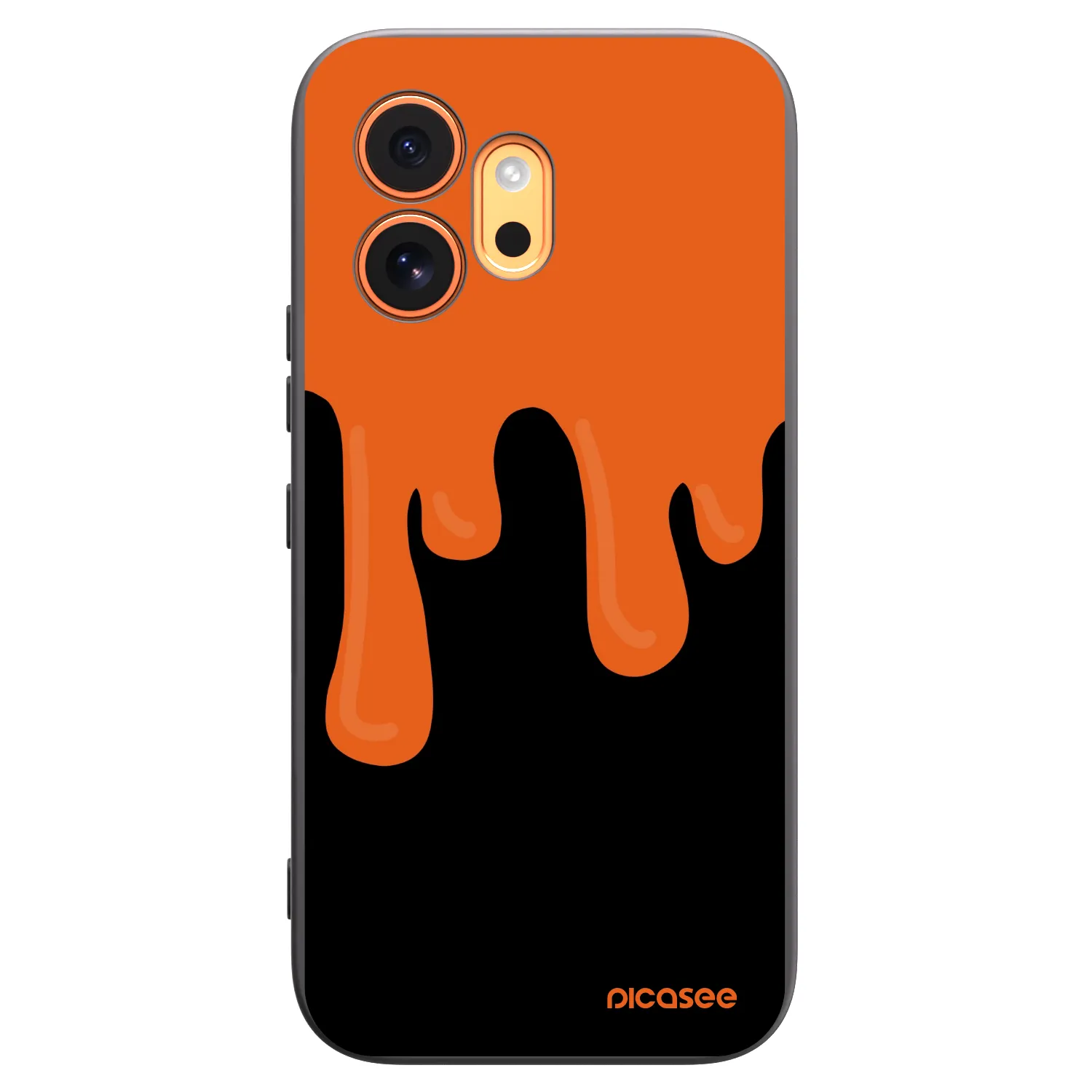 Picasee crna silikonska maskica za Honor 600 - Orange spooky