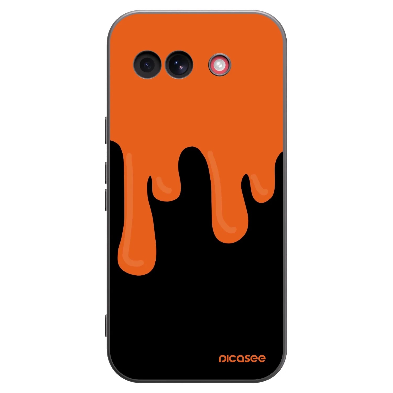 Picasee crna silikonska maskica za Google Pixel 10a - Orange spooky