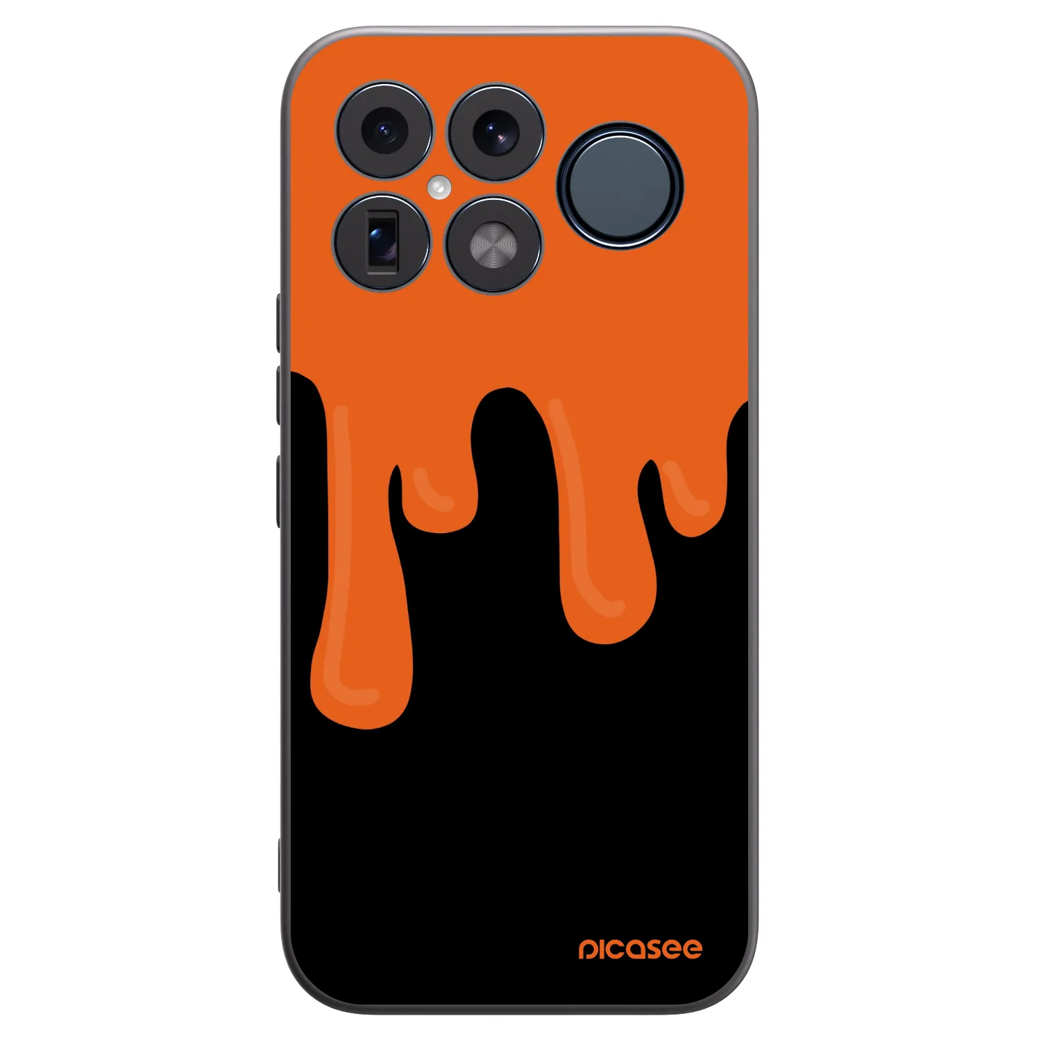 Picasee crna silikonska maskica za Xiaomi Poco F8 Ultra - Orange spooky