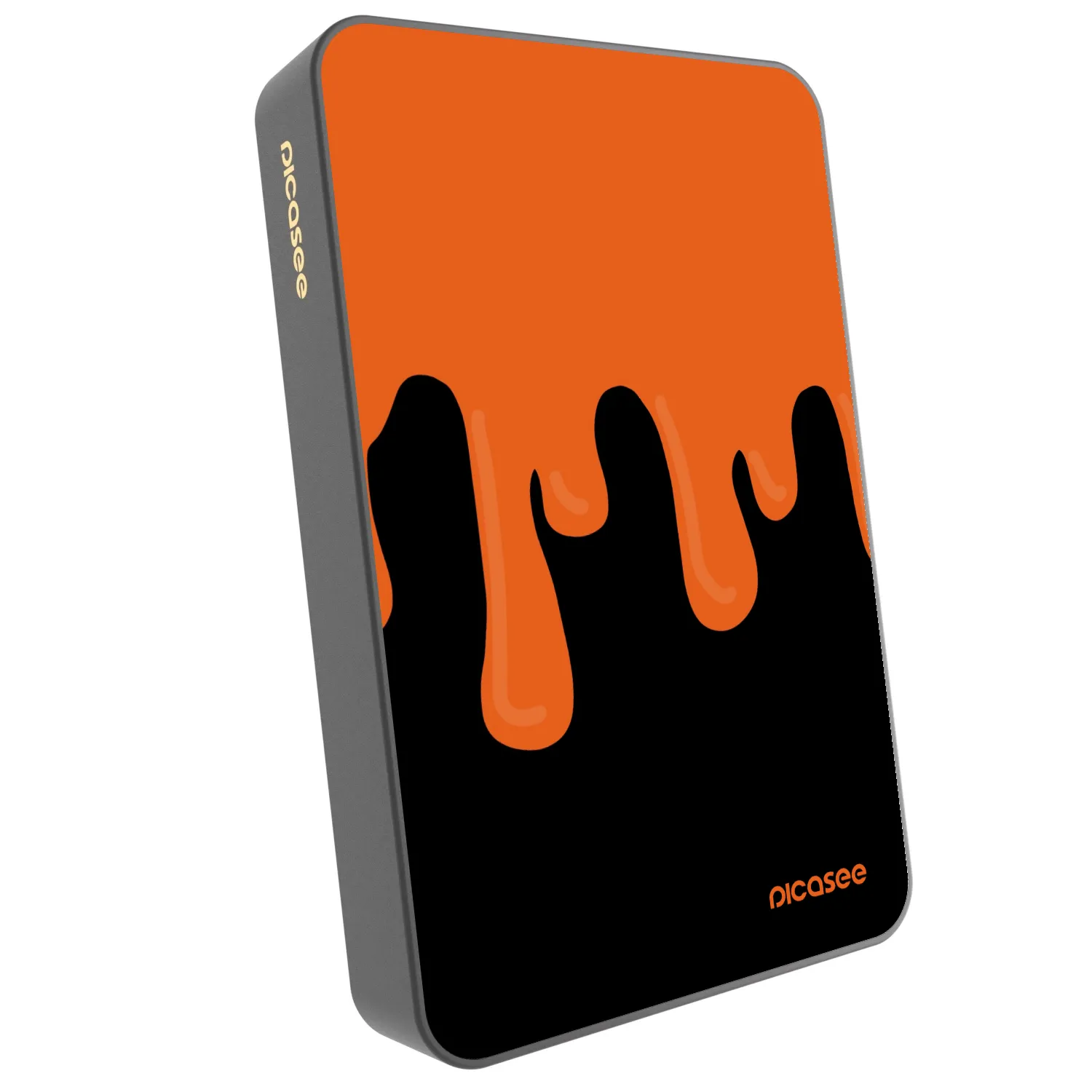 Picasee Prijenosni punjač s MagSafe 10 000 mAh Sivo - Orange spooky