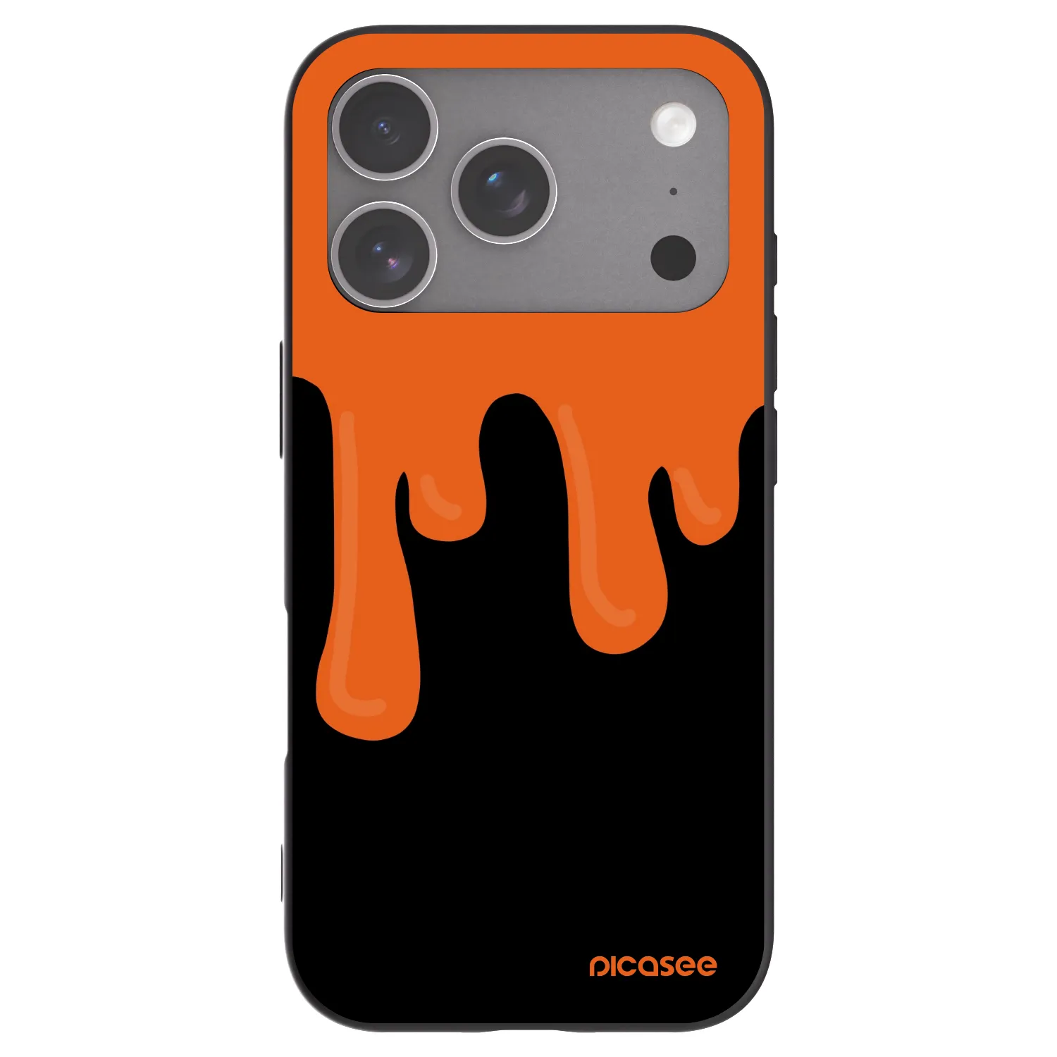 Picasee crna silikonska maskica za Apple iPhone 18 Pro - Orange spooky