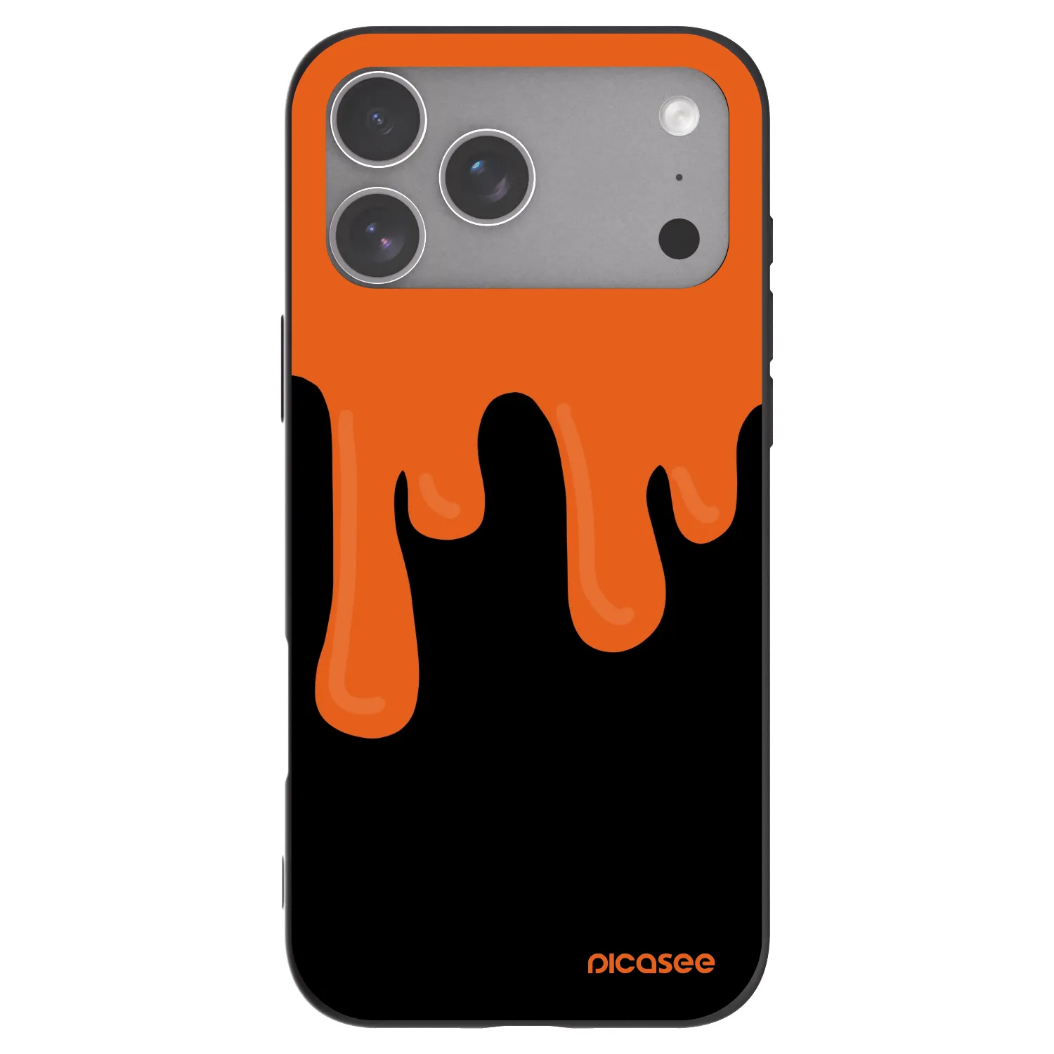 Picasee crna silikonska maskica za Apple iPhone 18 Pro Max - Orange spooky