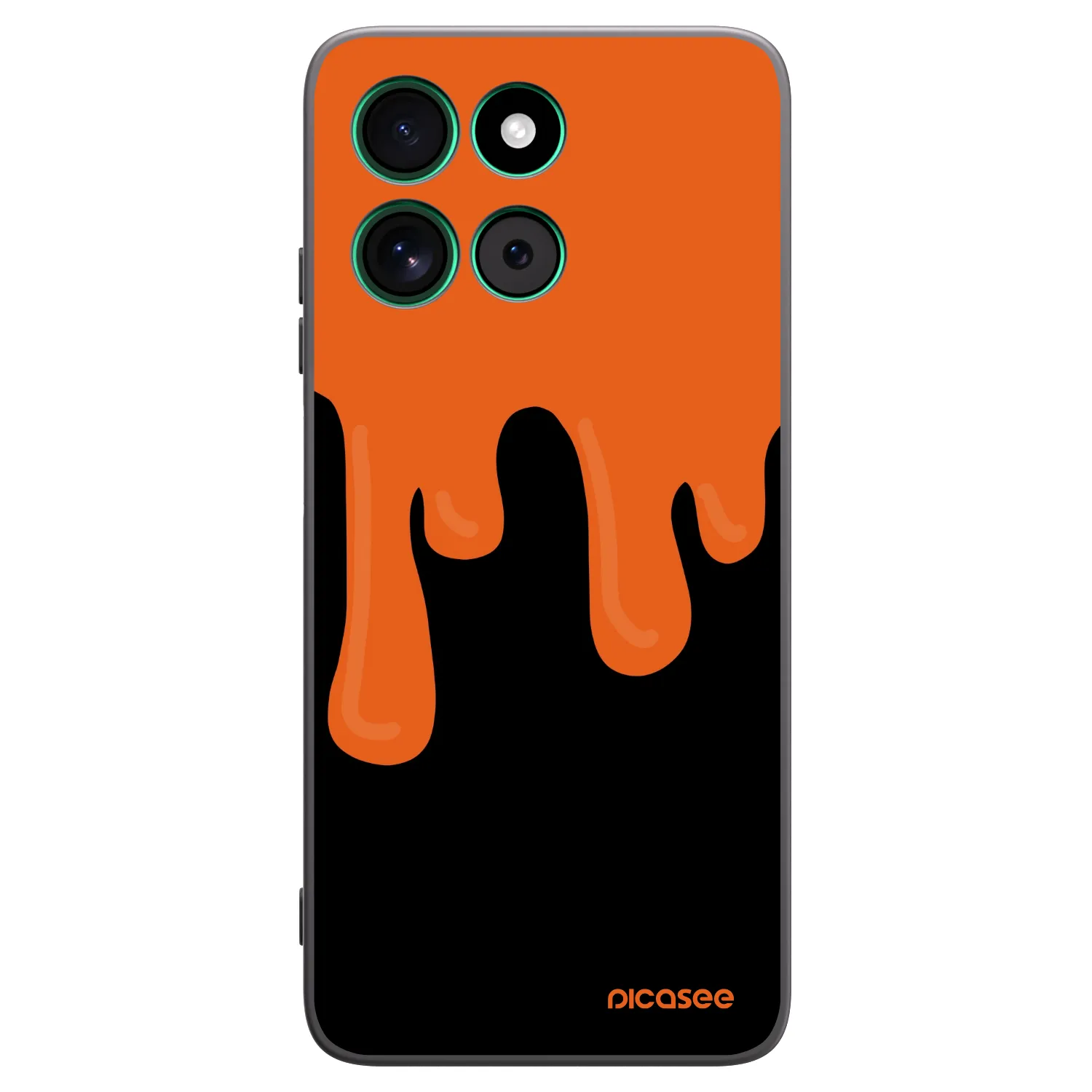 Picasee crna silikonska maskica za Motorola Moto G57 Power - Orange spooky
