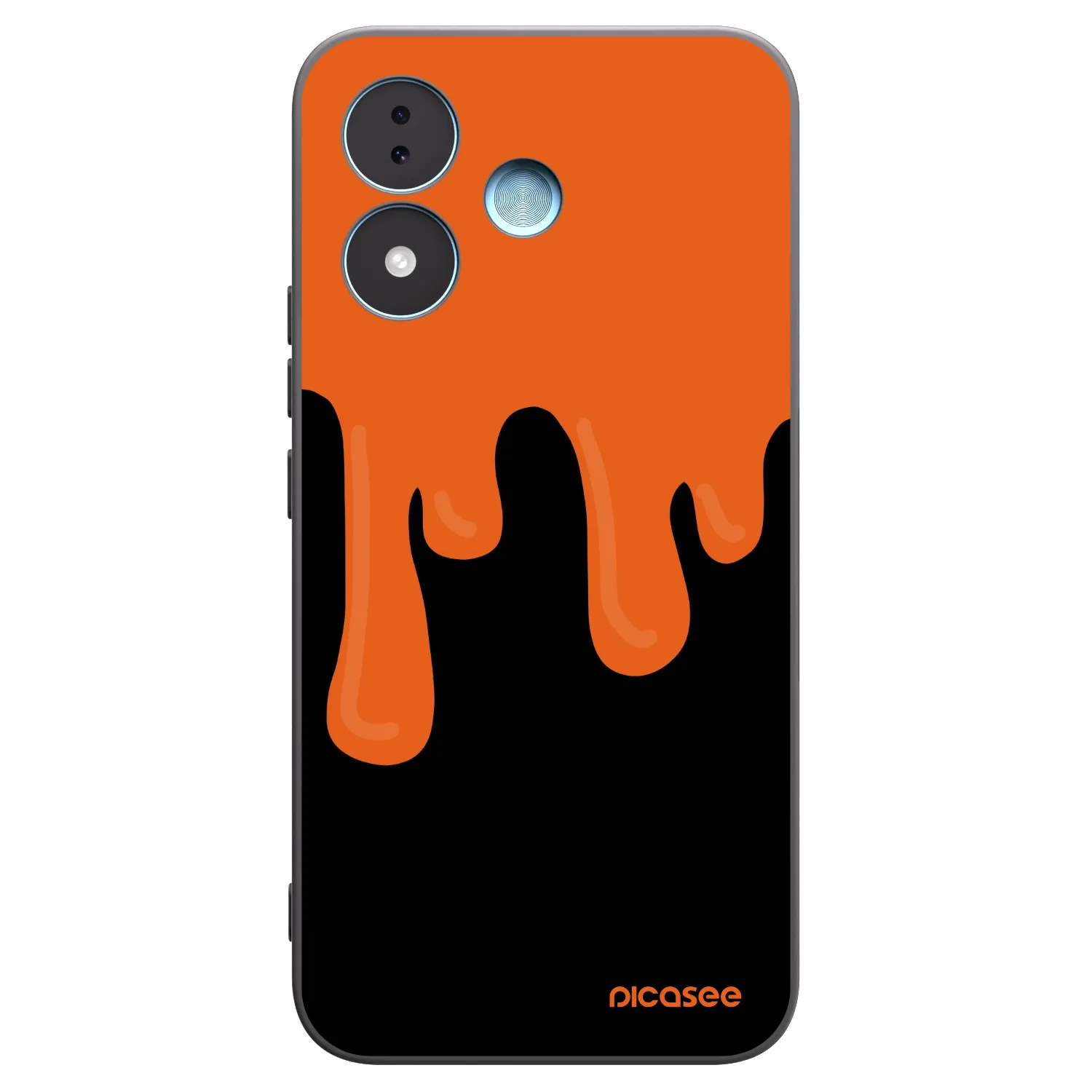 Picasee crna silikonska maskica za Xiaomi Redmi Note 17 5G - Orange spooky