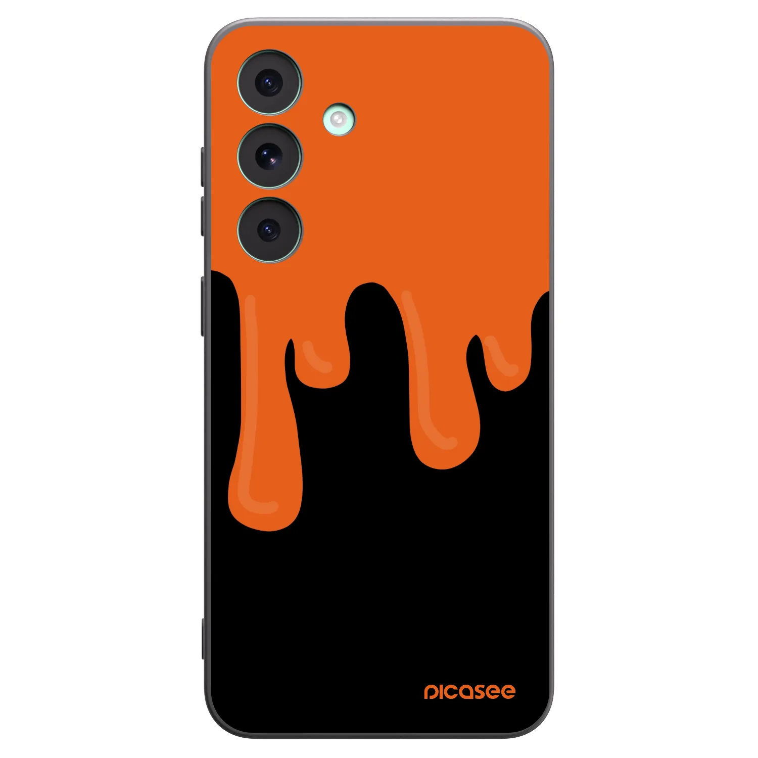 Picasee crna silikonska maskica za Samsung Galaxy S26 FE - Orange spooky