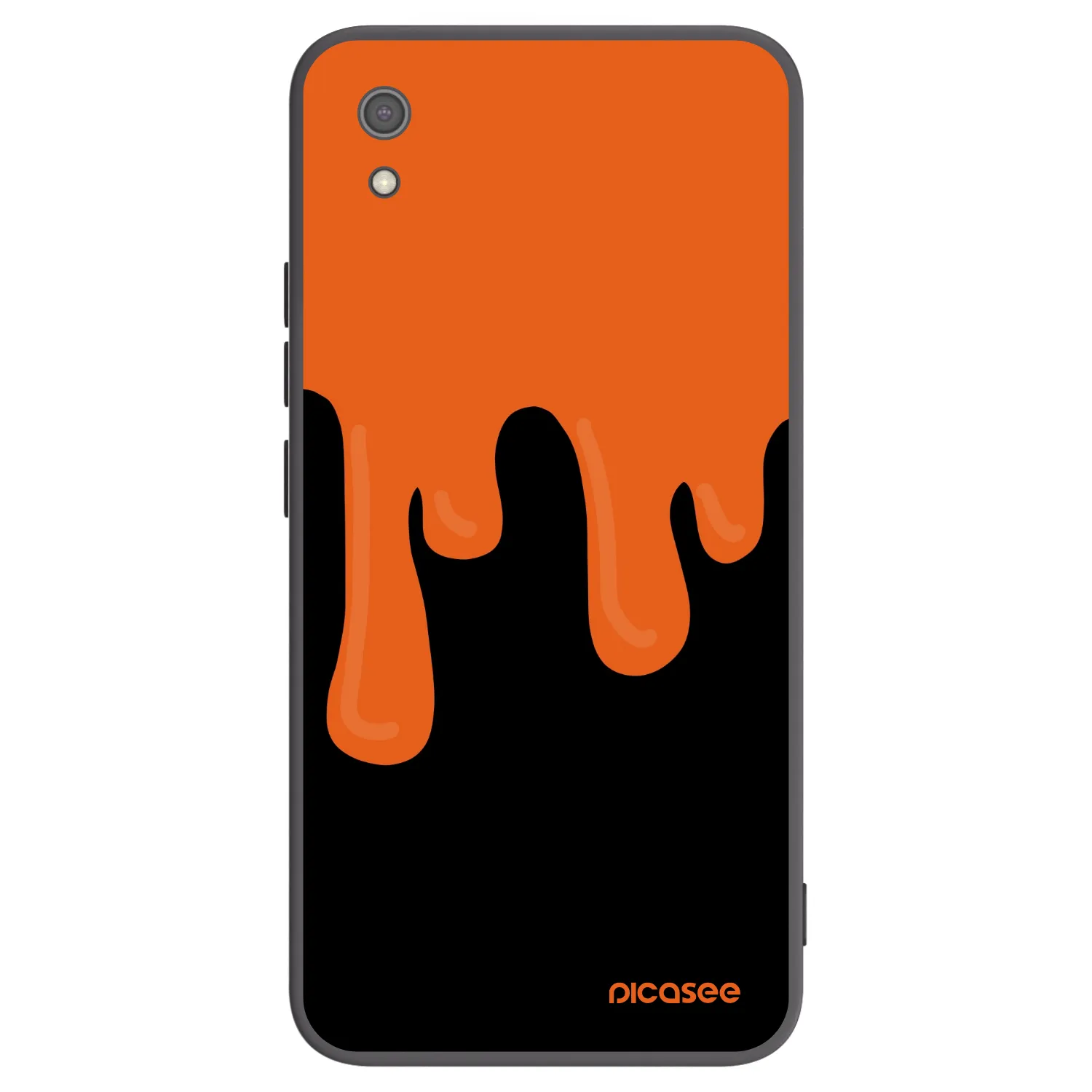 Picasee crna silikonska maskica za Xiaomi Redmi 7A - Orange spooky