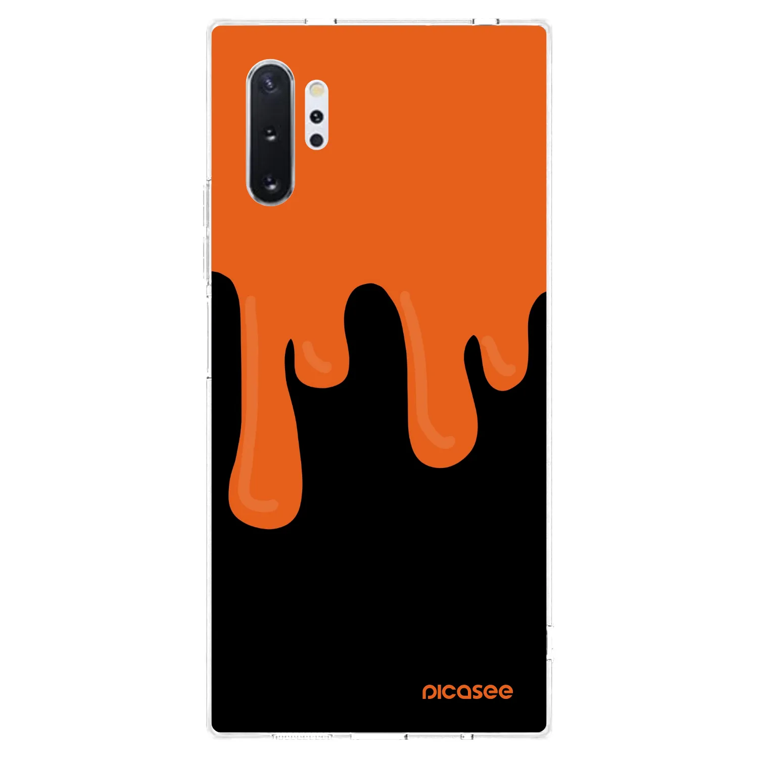 Picasee silikonska prozirna maskica za Samsung Galaxy Note 10+ N975F - Orange spooky
