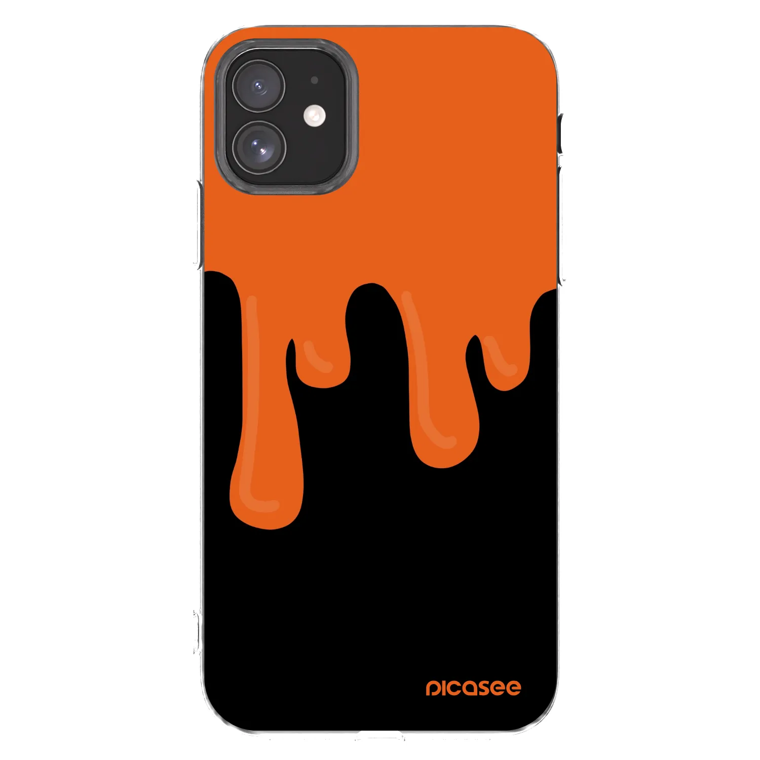 Picasee silikonska prozirna maskica za Apple iPhone 11 - Orange spooky