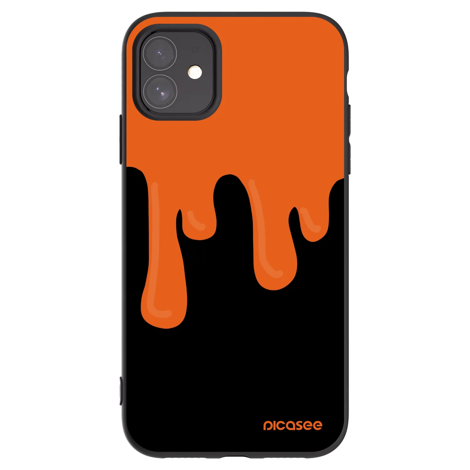 Picasee crna silikonska maskica za Apple iPhone 11 - Orange spooky