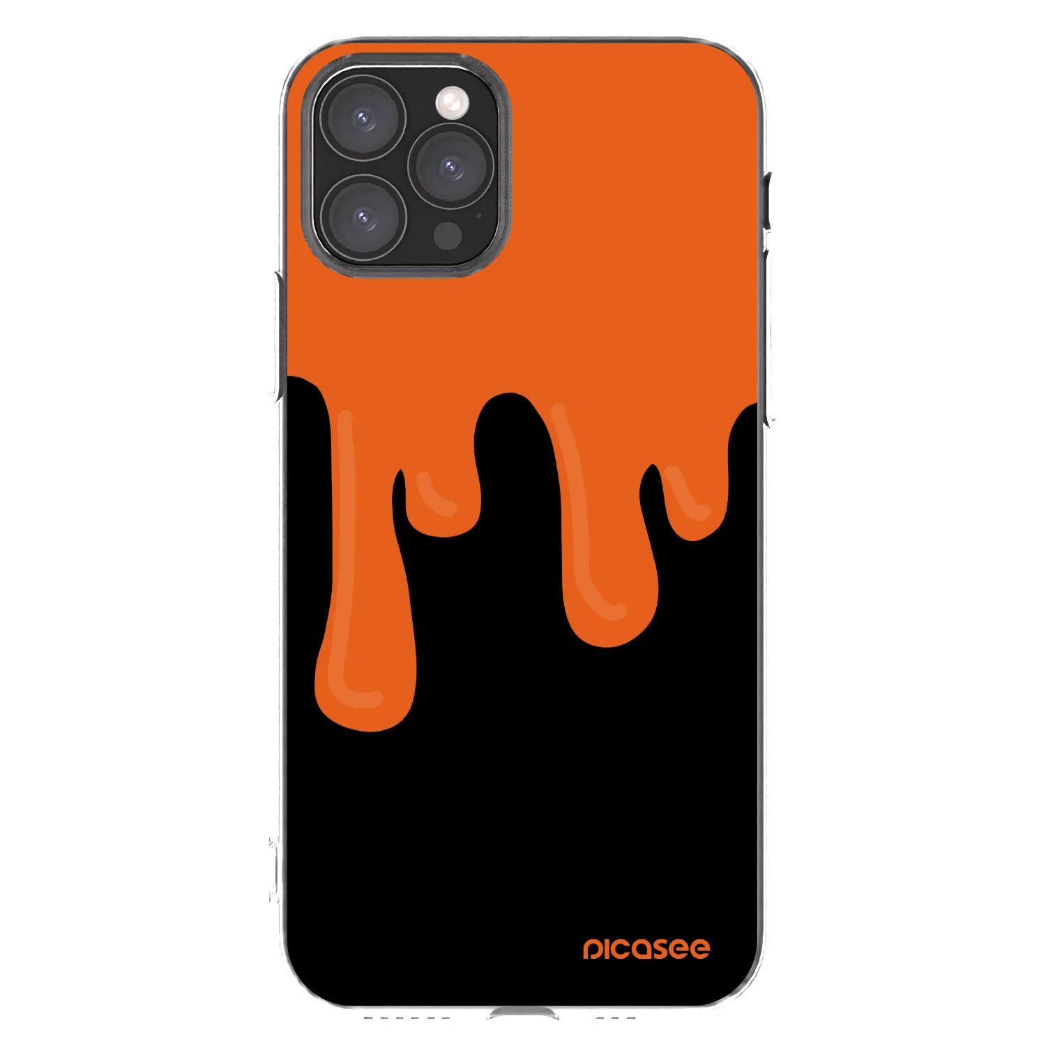 Picasee silikonska prozirna maskica za Apple iPhone 11 Pro - Orange spooky
