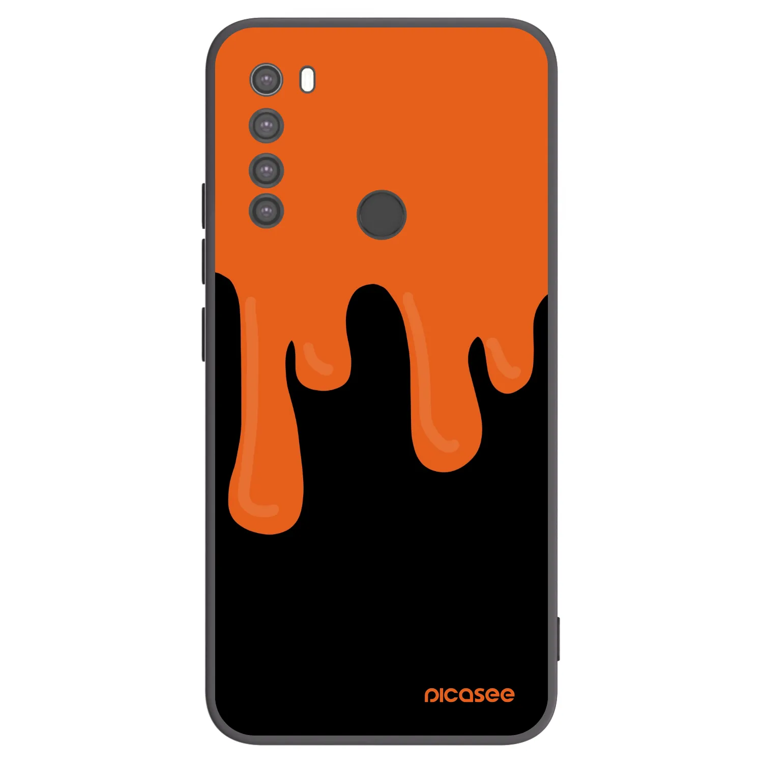 Picasee crna silikonska maskica za Xiaomi Redmi Note 8 - Orange spooky