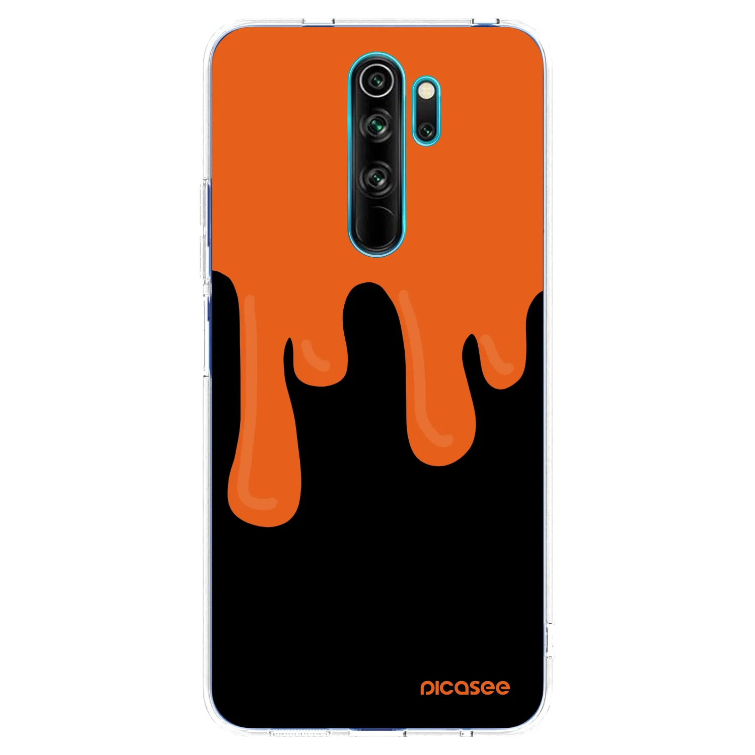 Picasee silikonska prozirna maskica za Xiaomi Redmi Note 8 Pro - Orange spooky