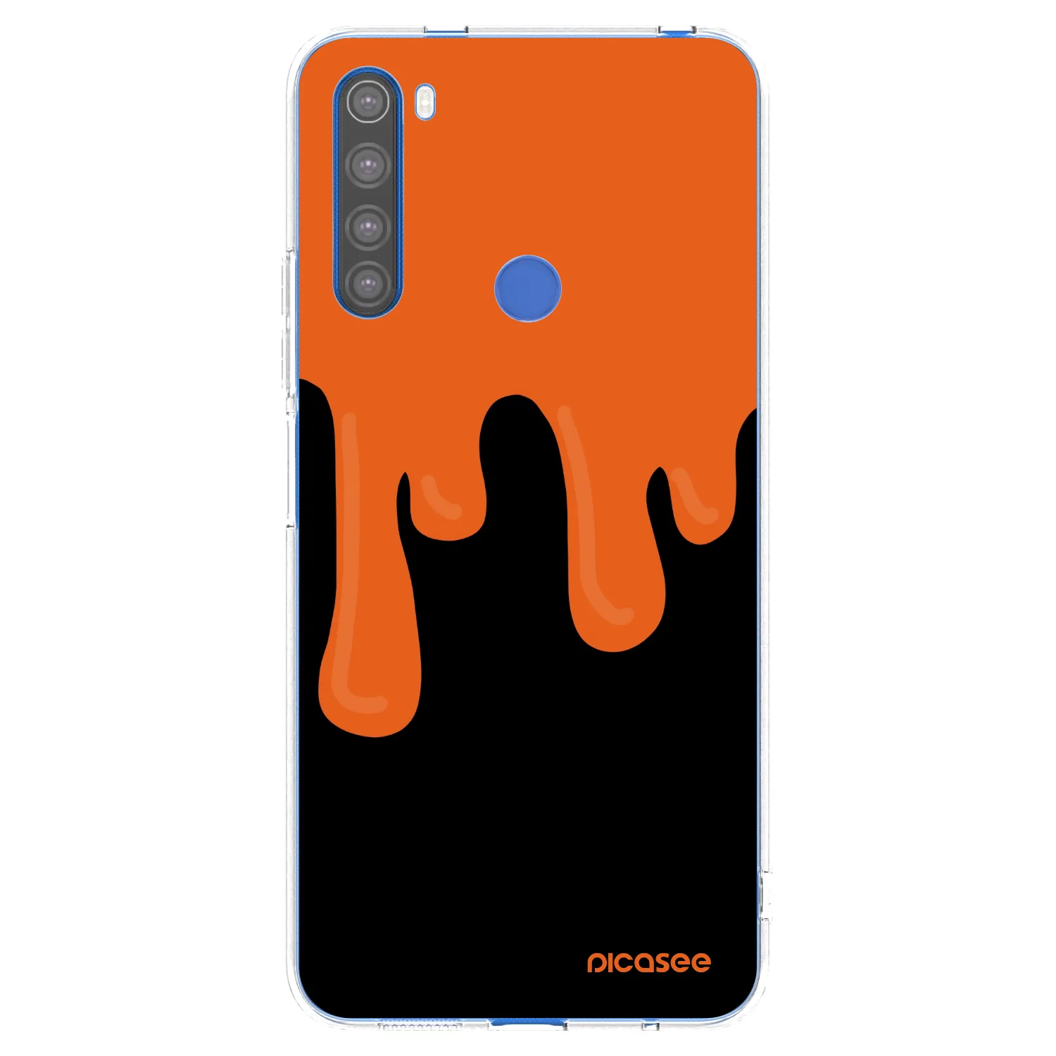 Picasee silikonska prozirna maskica za Xiaomi Redmi Note 8T - Orange spooky