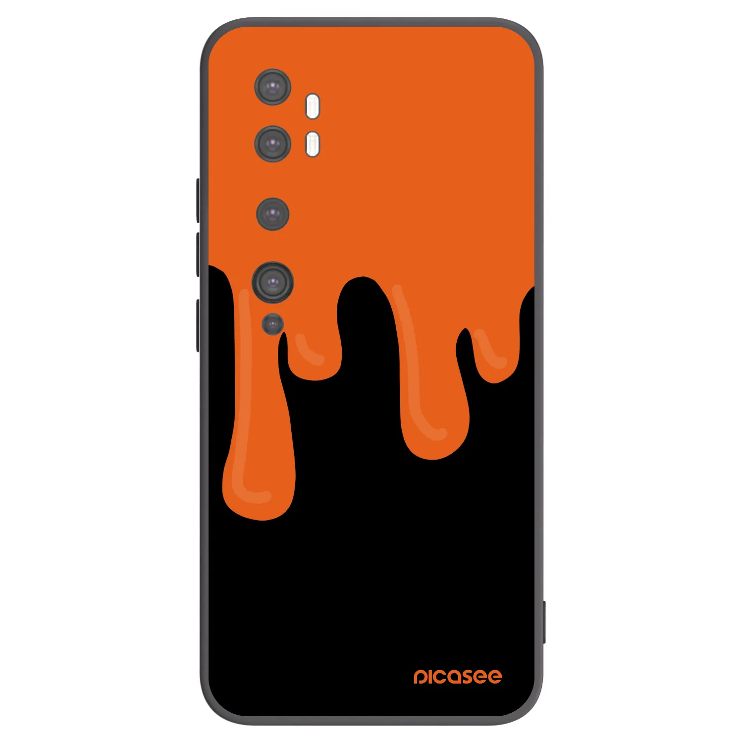 Picasee crna silikonska maskica za Xiaomi Mi Note 10 (Pro) - Orange spooky