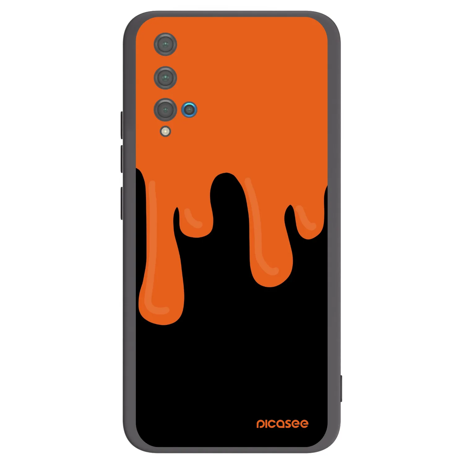 Picasee crna silikonska maskica za Huawei Nova 5T - Orange spooky