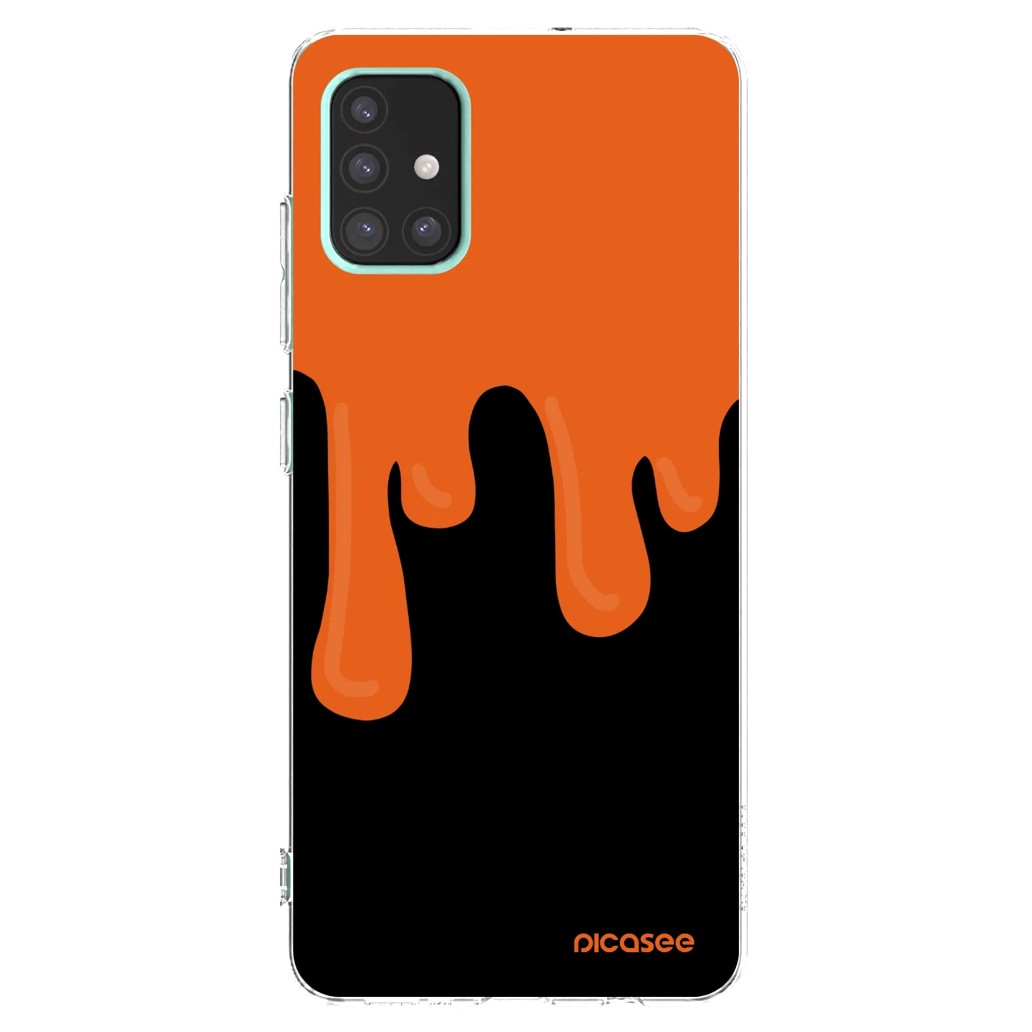 Picasee silikonska prozirna maskica za Samsung Galaxy A51 A515F - Orange spooky