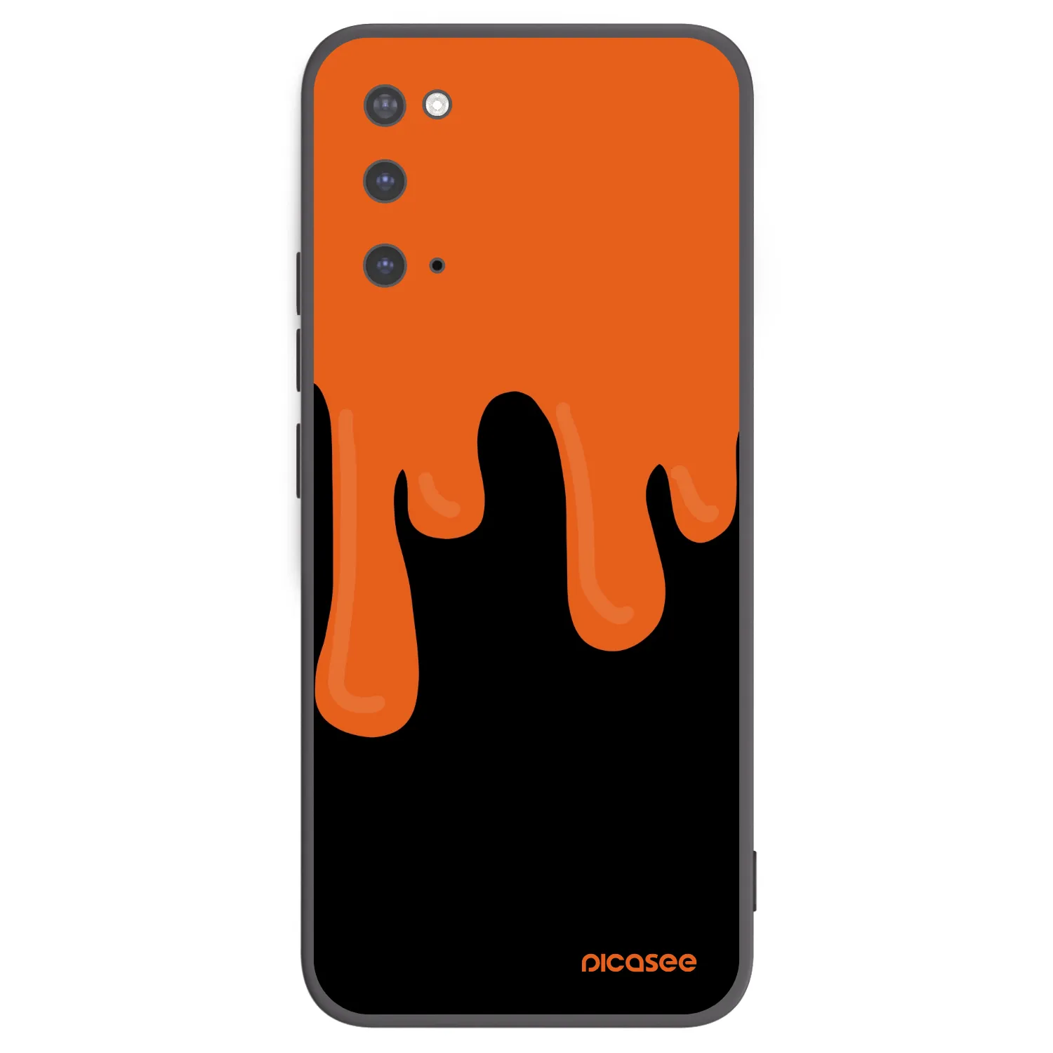 Picasee crna silikonska maskica za Samsung Galaxy S20 G980F - Orange spooky