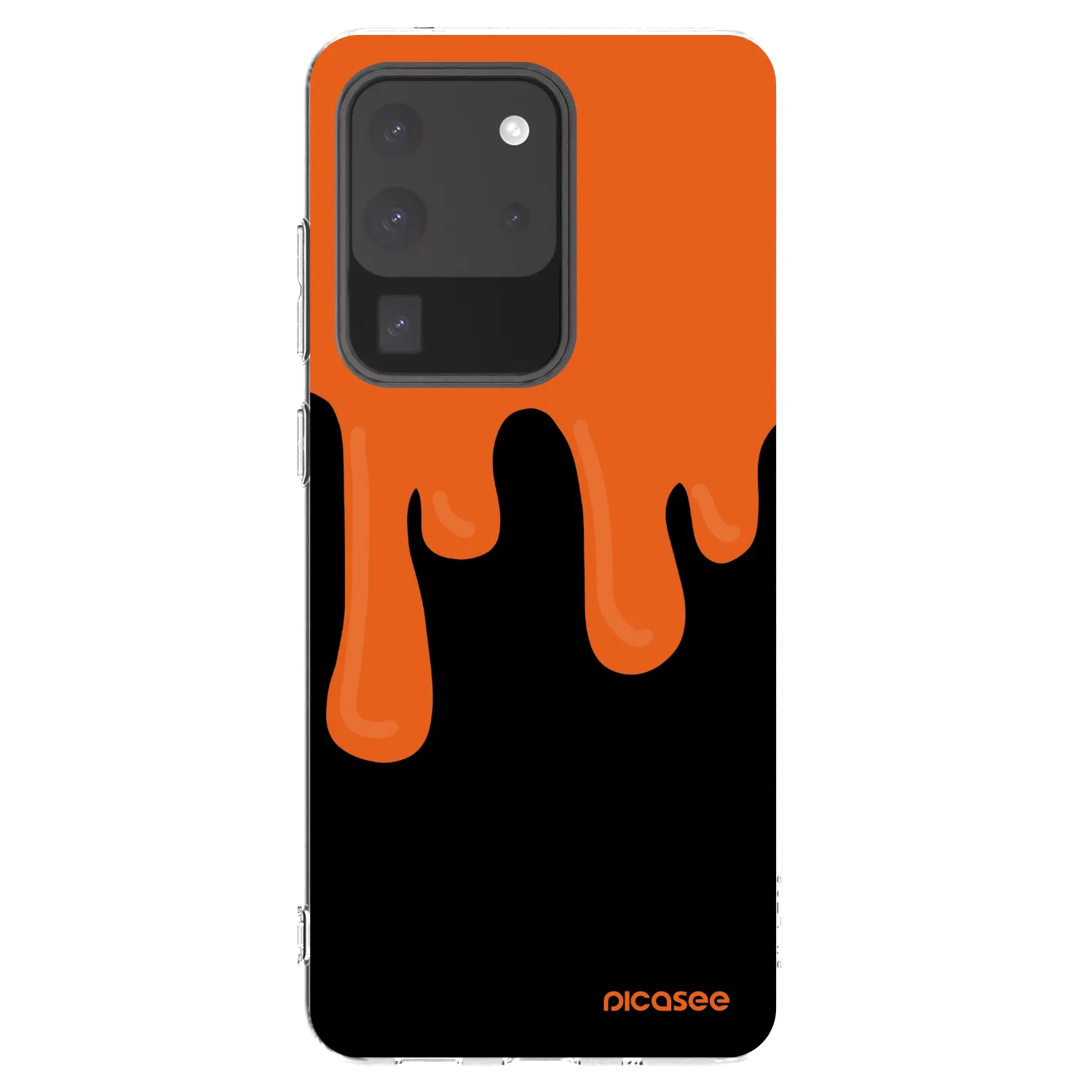 Picasee silikonska prozirna maskica za Samsung Galaxy S20 Ultra 5G G988F - Orange spooky