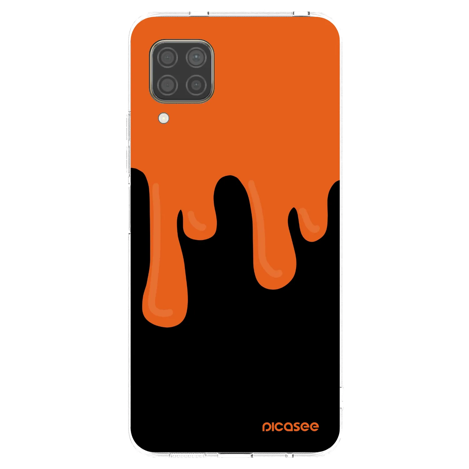 Picasee silikonska prozirna maskica za Huawei P40 Lite - Orange spooky
