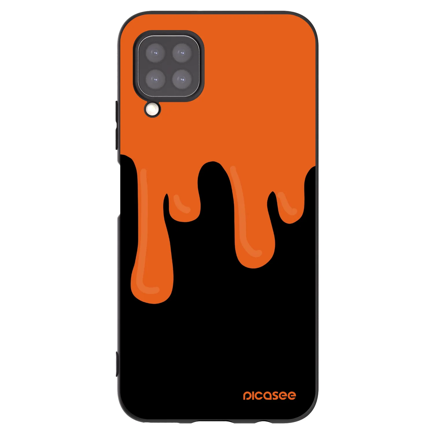 Picasee crna silikonska maskica za Huawei P40 Lite - Orange spooky