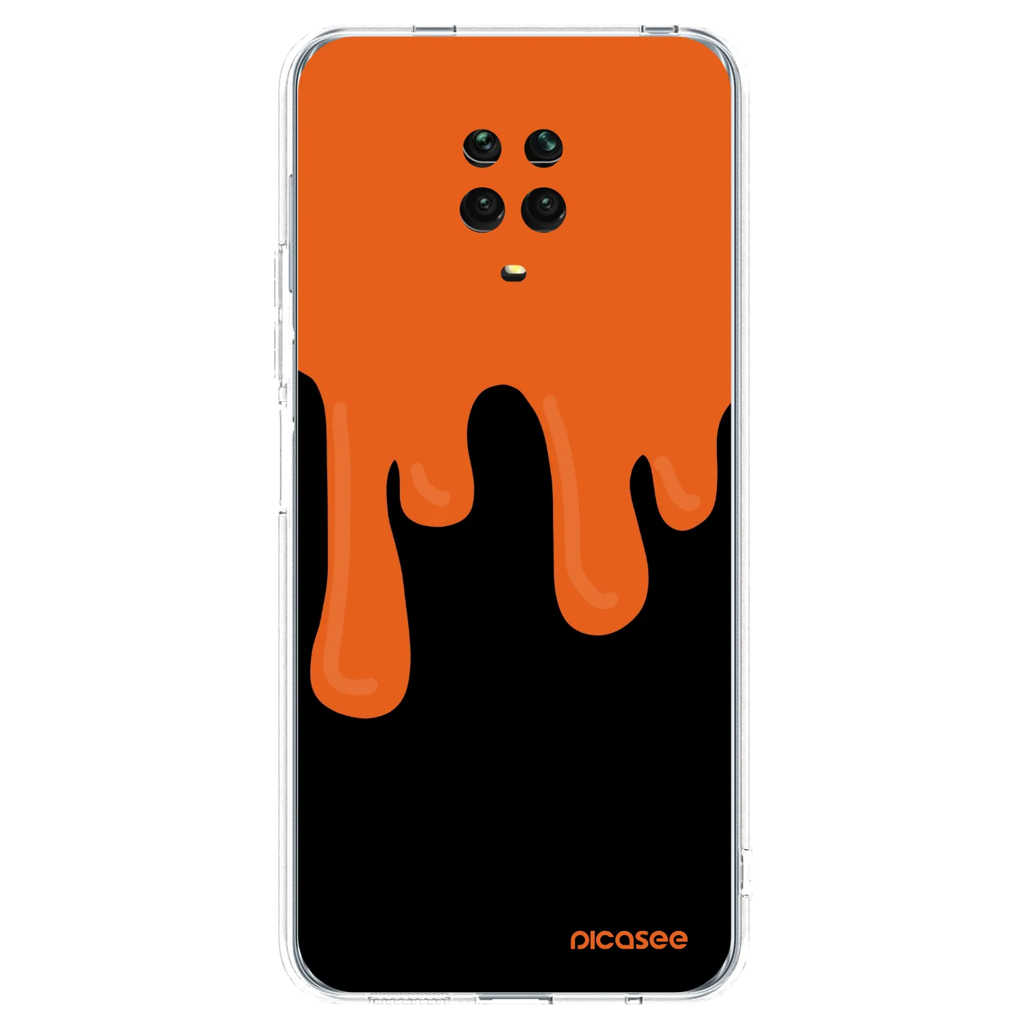 Picasee silikonska prozirna maskica za Xiaomi Redmi Note 9 Pro - Orange spooky
