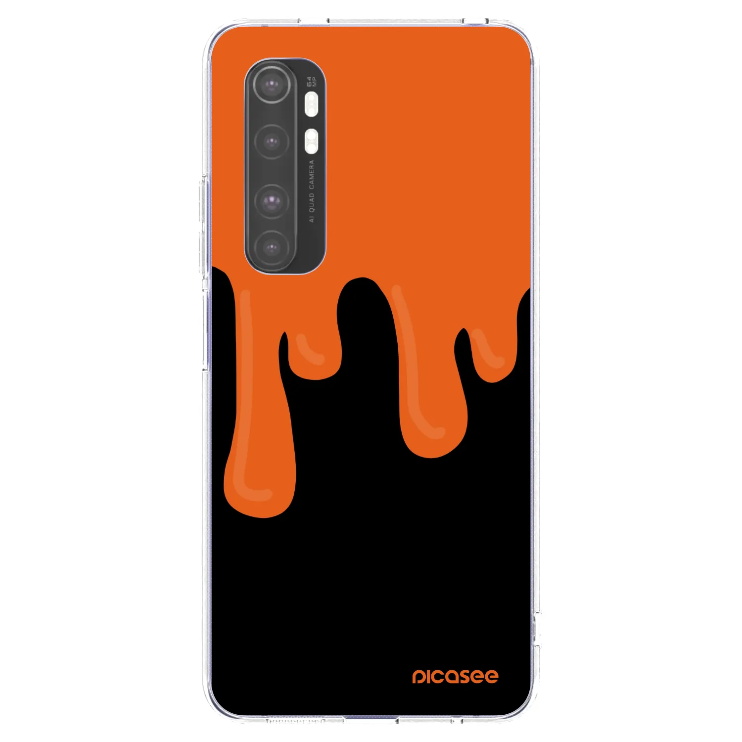 Picasee silikonska prozirna maskica za Xiaomi Mi Note 10 Lite - Orange spooky