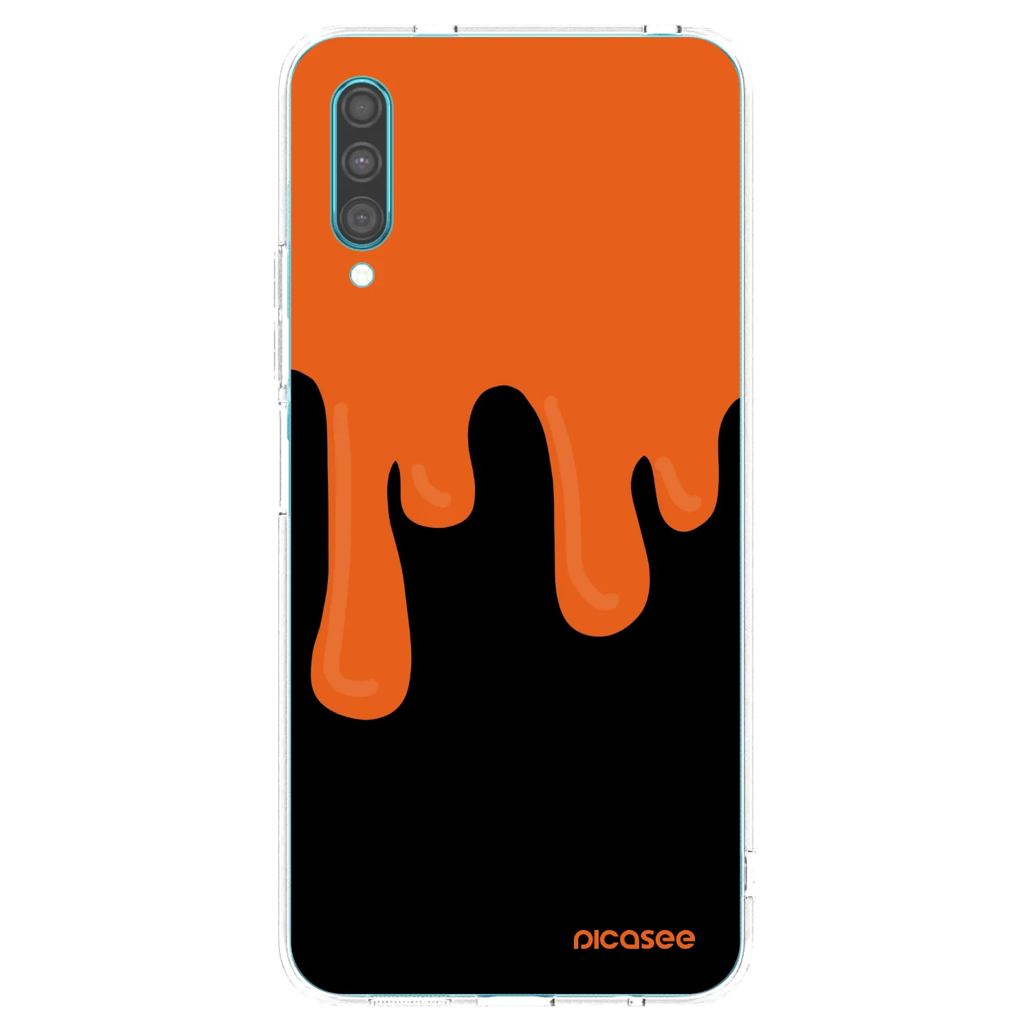 Picasee silikonska prozirna maskica za Samsung Galaxy A30s A307F - Orange spooky