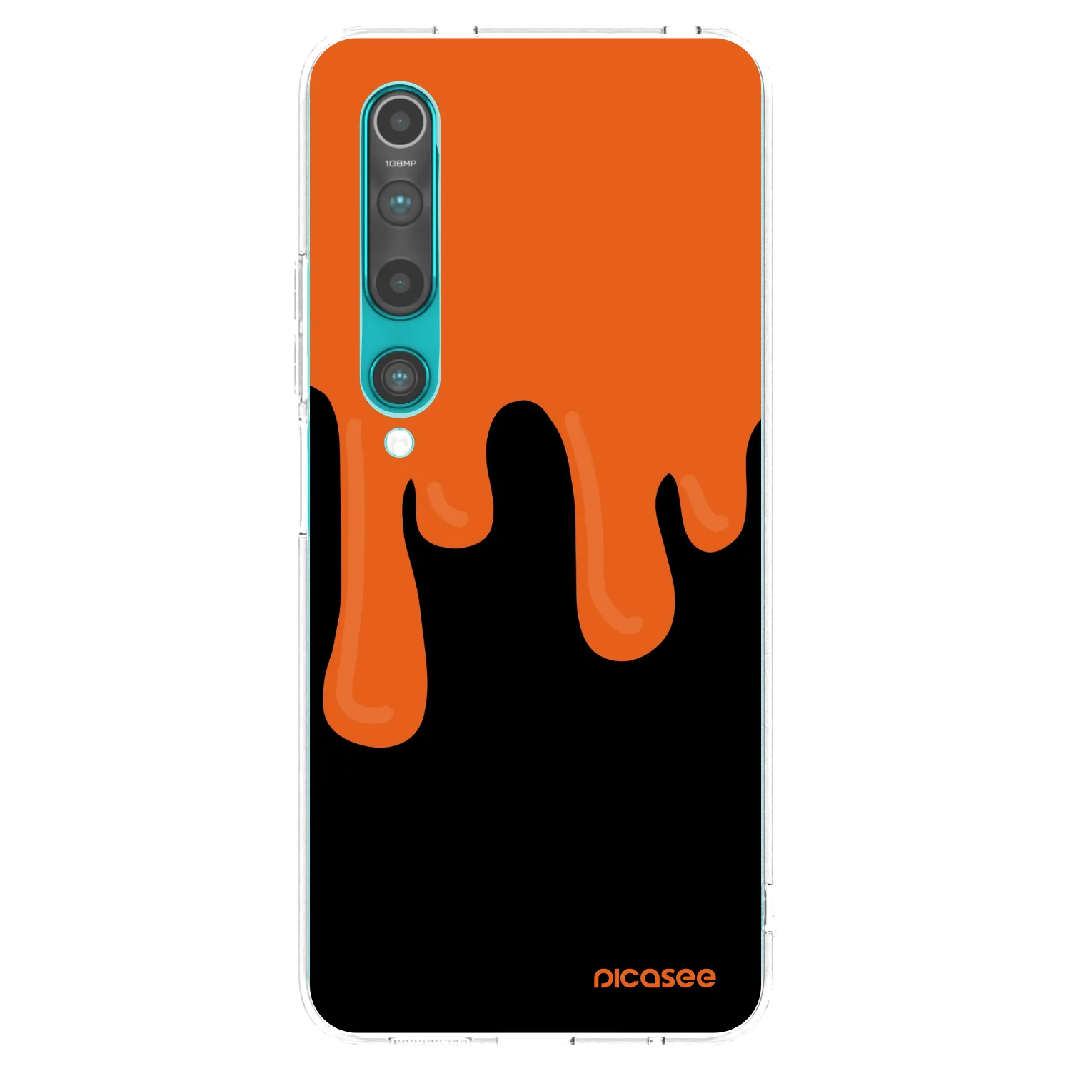 Picasee silikonska prozirna maskica za Xiaomi Mi 10 - Orange spooky
