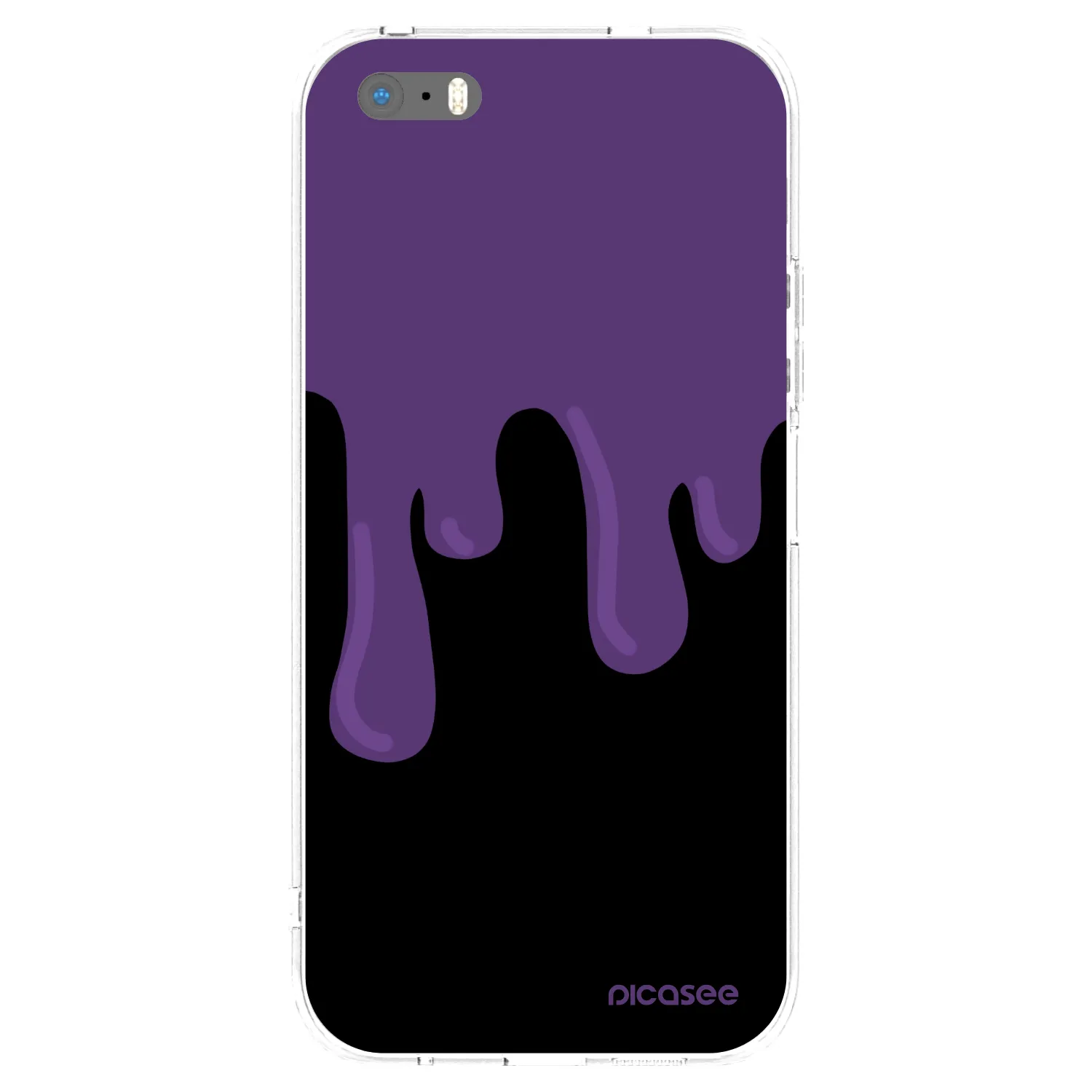 Picasee silikonska prozirna maskica za Apple iPhone 5/5S/SE - Purple spooky