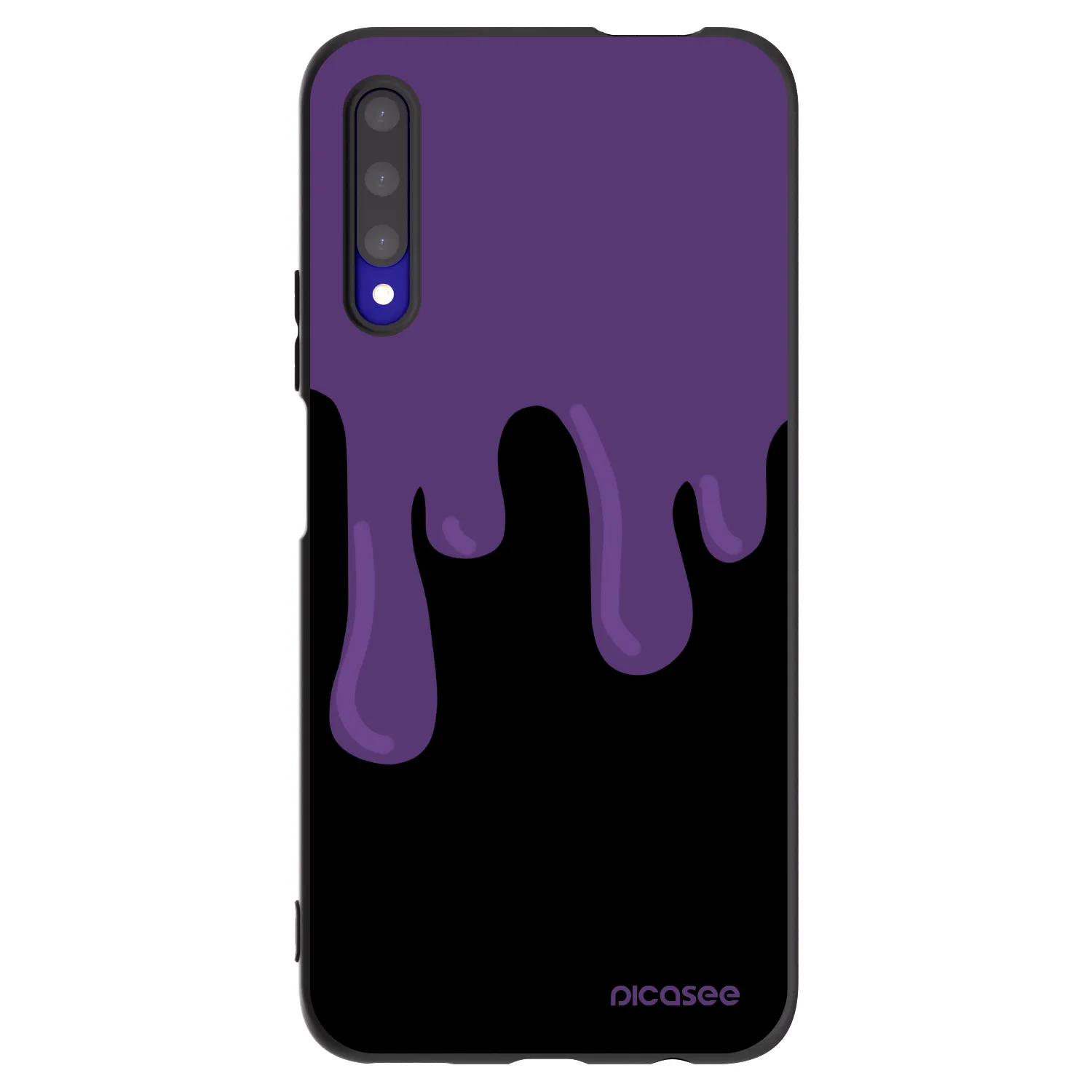 Picasee crna silikonska maskica za Honor 9X Pro - Purple spooky