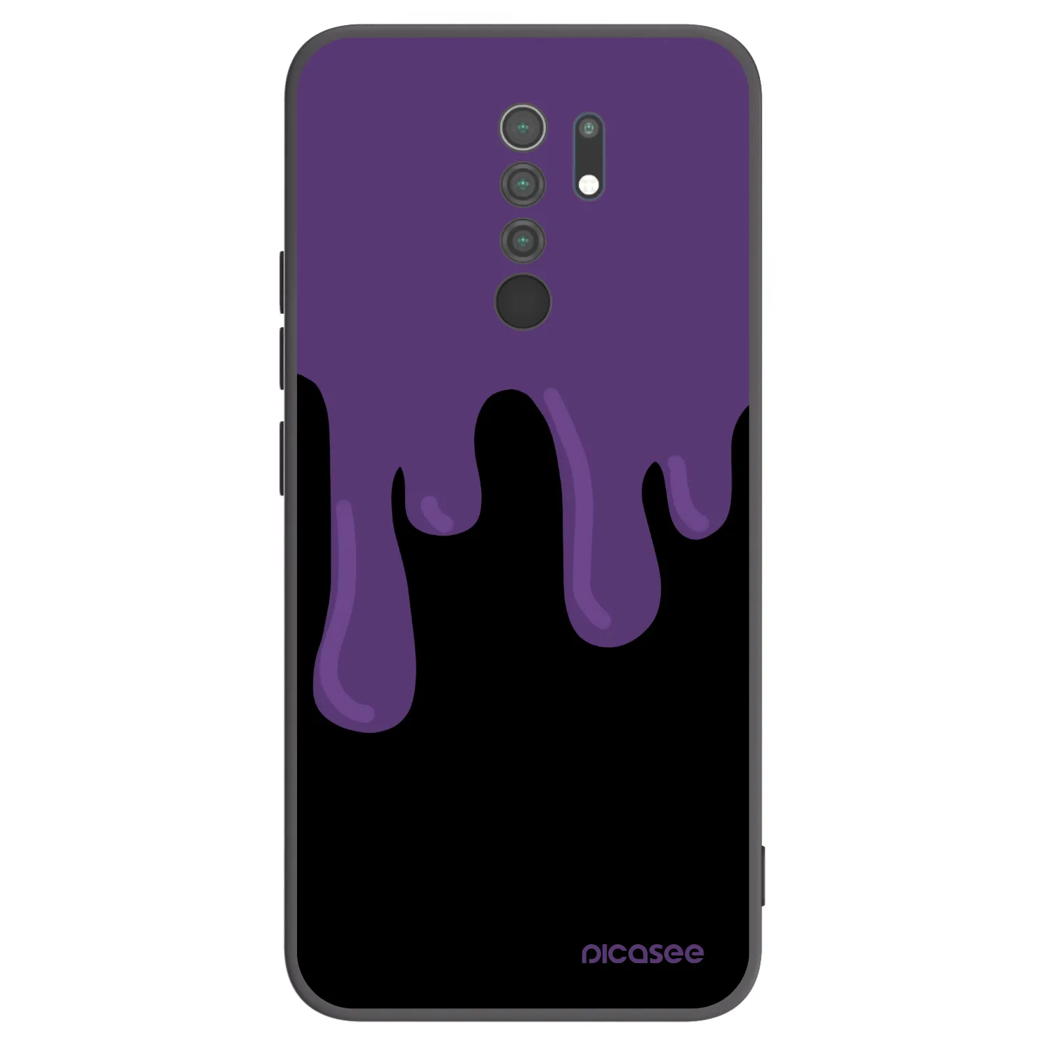 Picasee crna silikonska maskica za Xiaomi Redmi 9 - Purple spooky