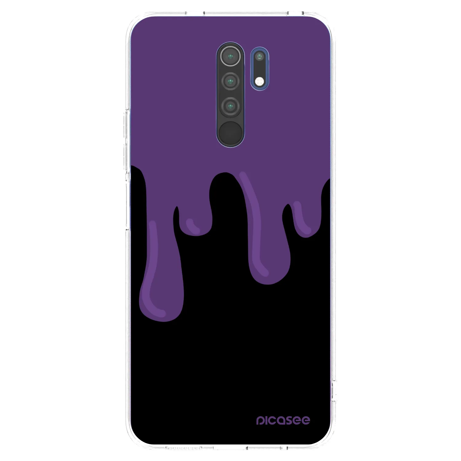 Picasee silikonska prozirna maskica za Xiaomi Redmi 9 - Purple spooky