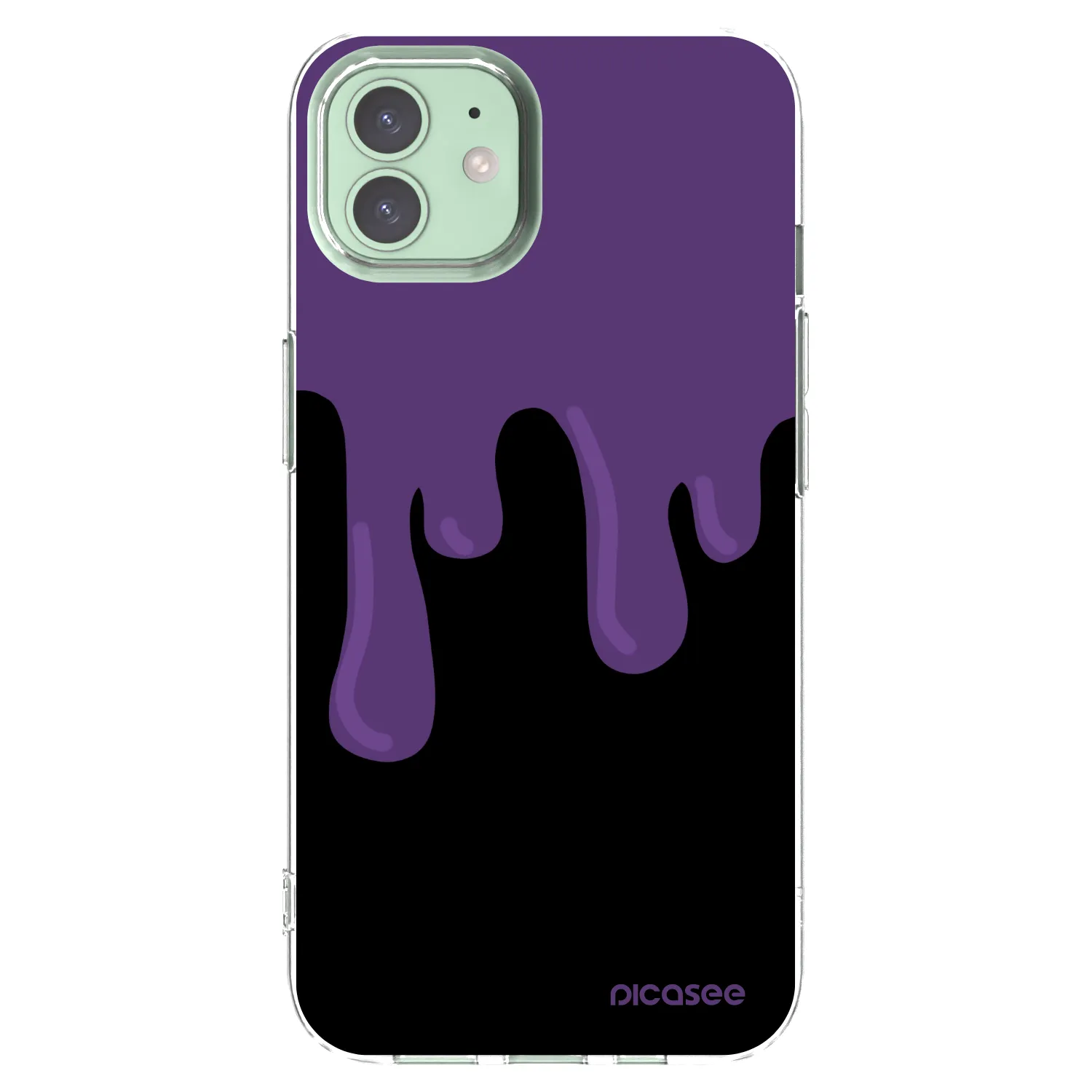 Picasee silikonska prozirna maskica za Apple iPhone 12 - Purple spooky