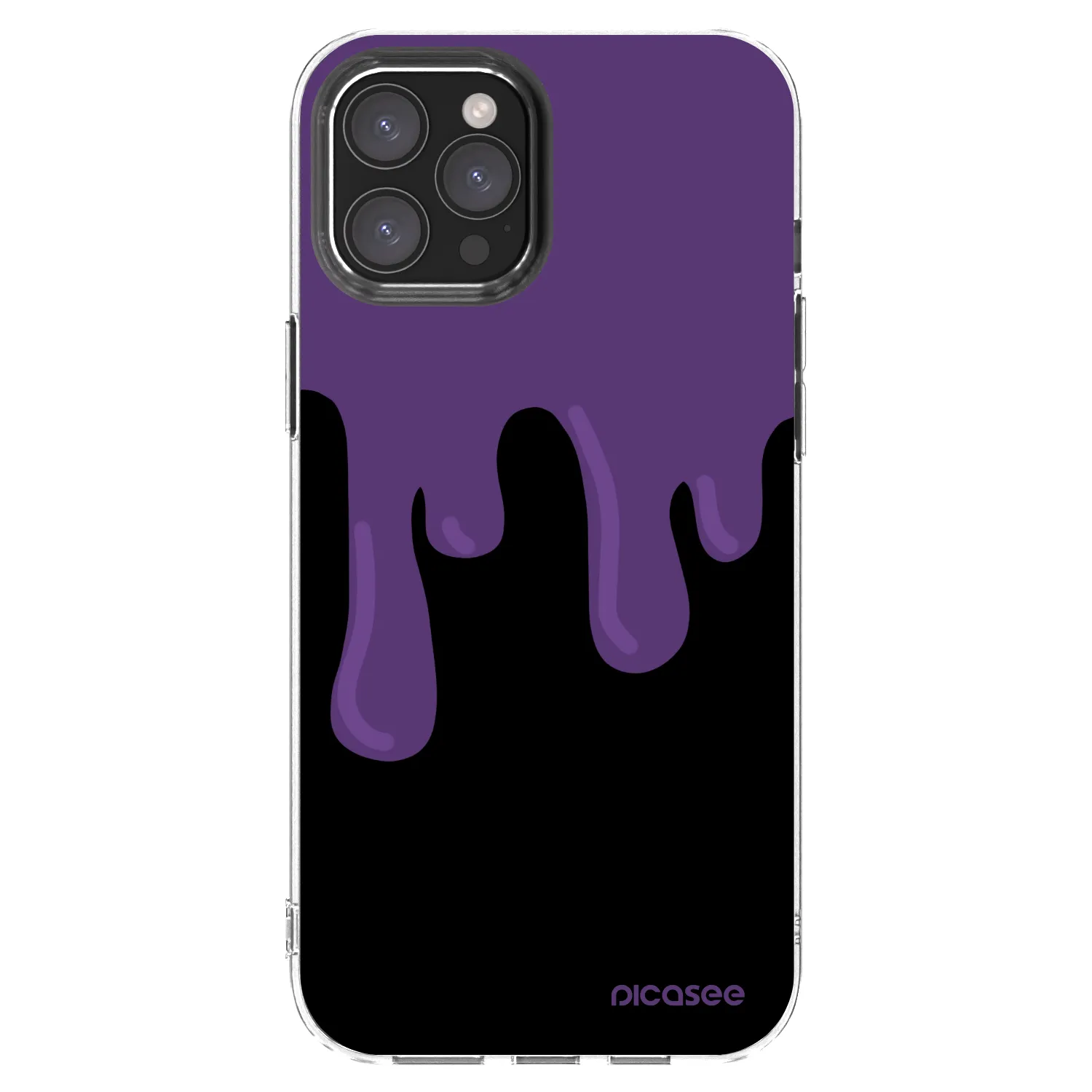 Picasee silikonska prozirna maskica za Apple iPhone 12 Pro Max - Purple spooky