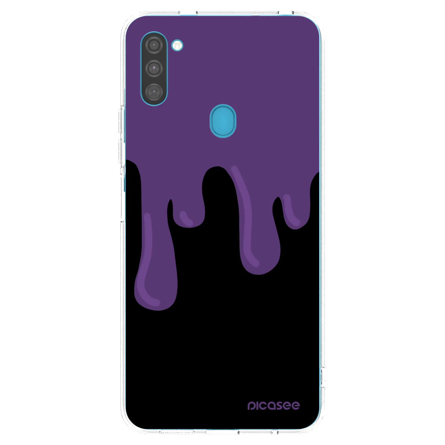 Picasee silikonska prozirna maskica za Samsung Galaxy M11 - Purple spooky