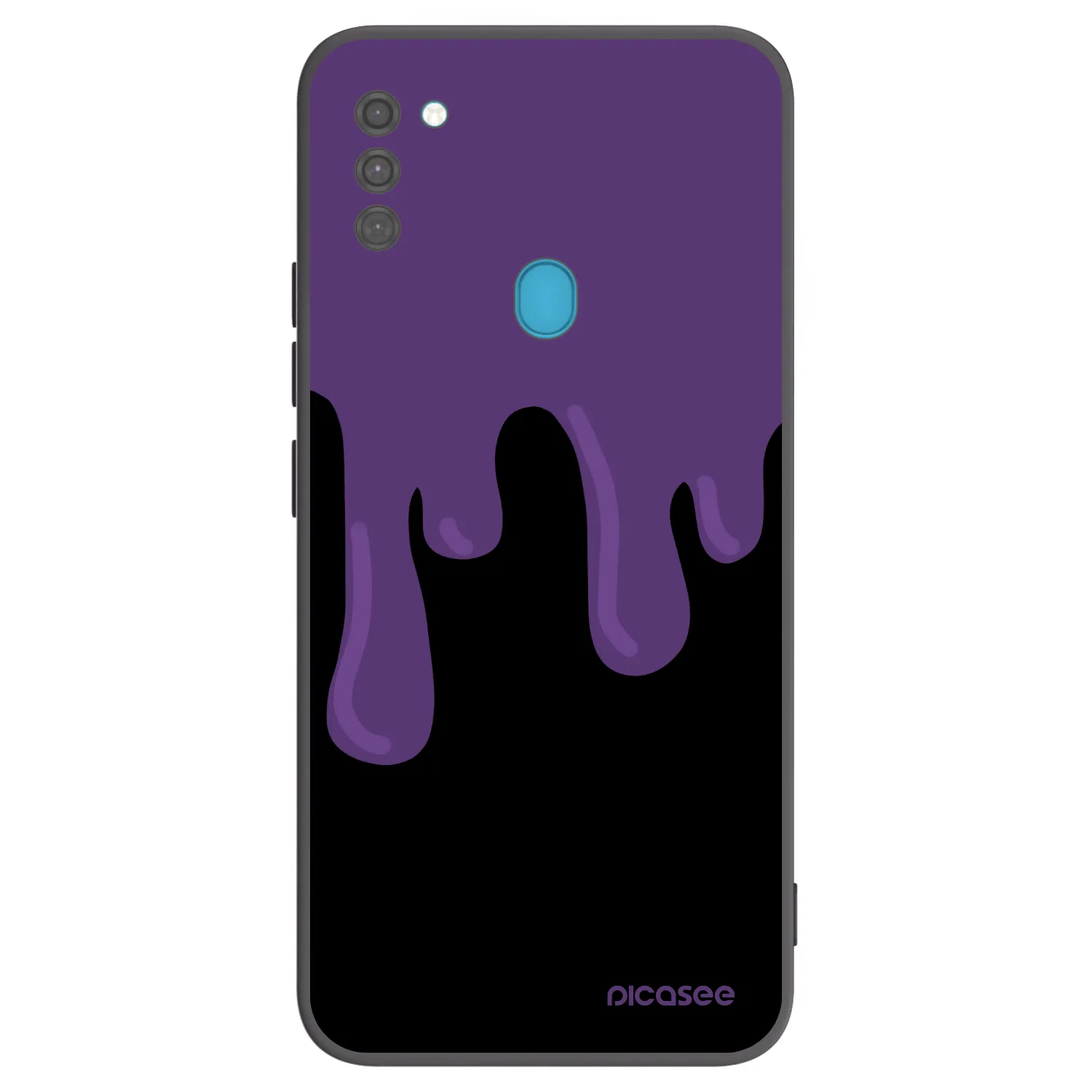 Picasee crna silikonska maskica za Samsung Galaxy M11 - Purple spooky