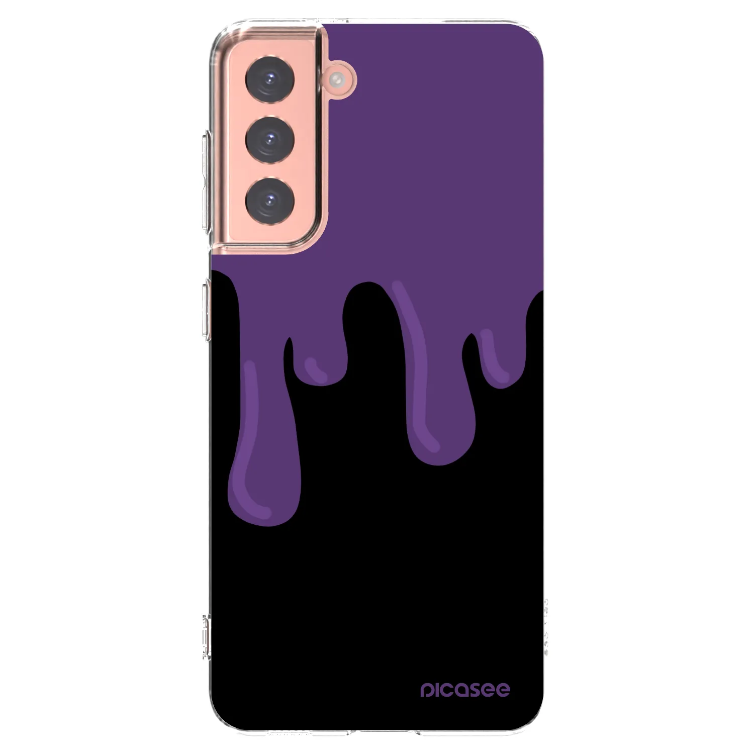 Picasee silikonska prozirna maskica za Samsung Galaxy S21 5G G991B - Purple spooky
