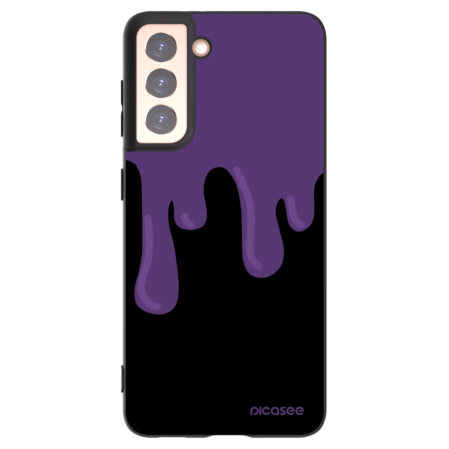 Picasee crna silikonska maskica za Samsung Galaxy S21 5G G991B - Purple spooky