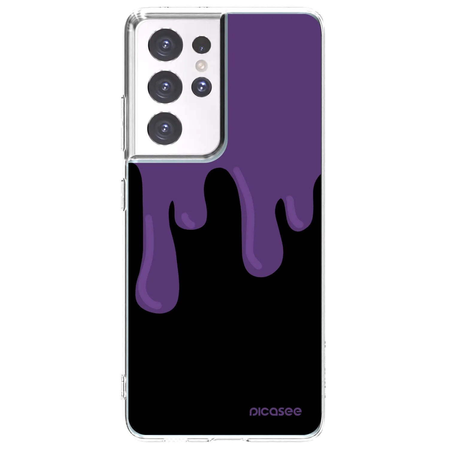 Picasee silikonska prozirna maskica za Samsung Galaxy S21 Ultra 5G G998B - Purple spooky