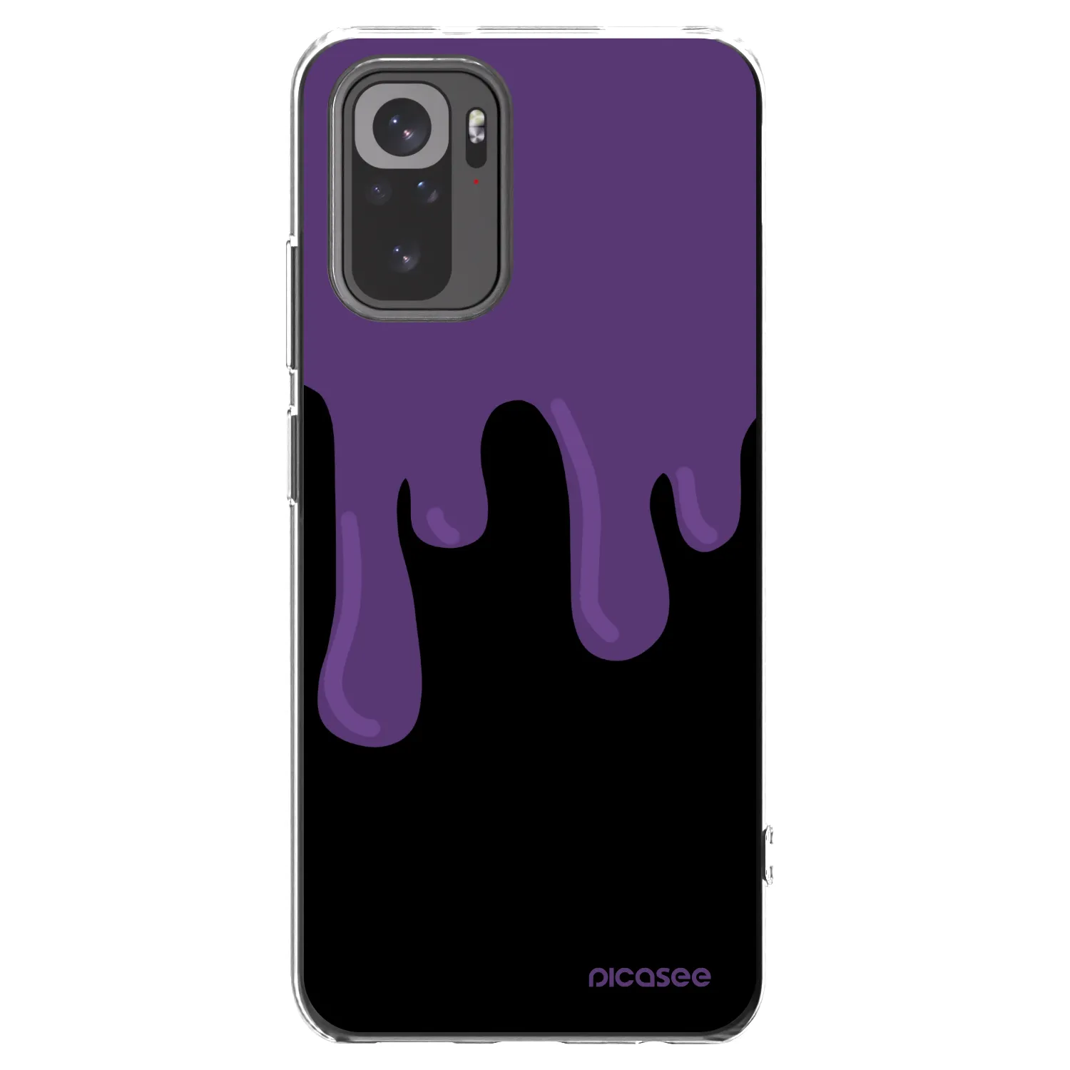 Picasee silikonska prozirna maskica za Xiaomi Redmi Note 10S - Purple spooky