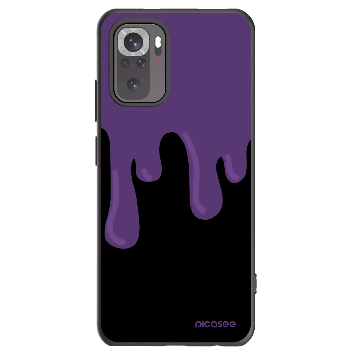 Picasee crna silikonska maskica za Xiaomi Redmi Note 10S - Purple spooky