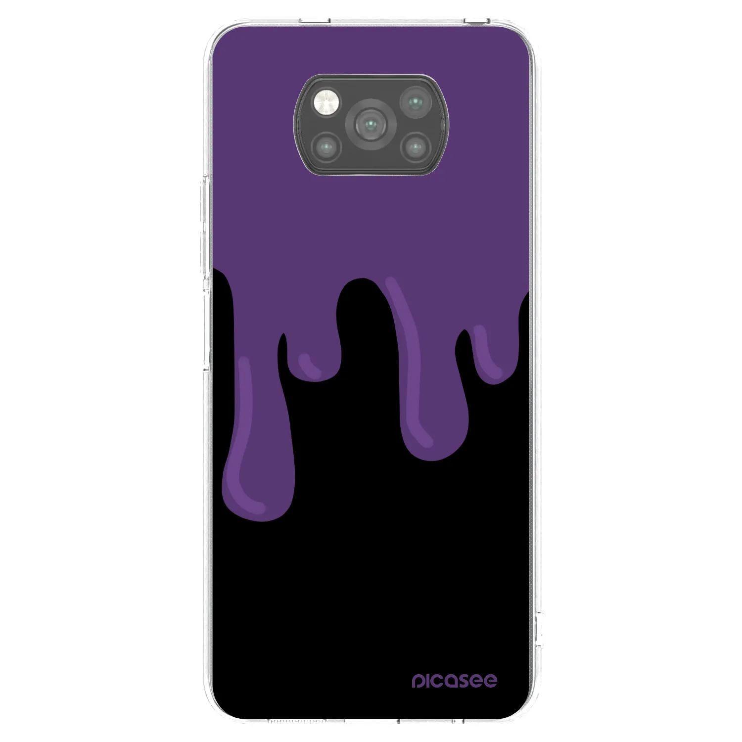 Picasee crna silikonska maskica za Xiaomi Poco X3 Pro - Purple spooky