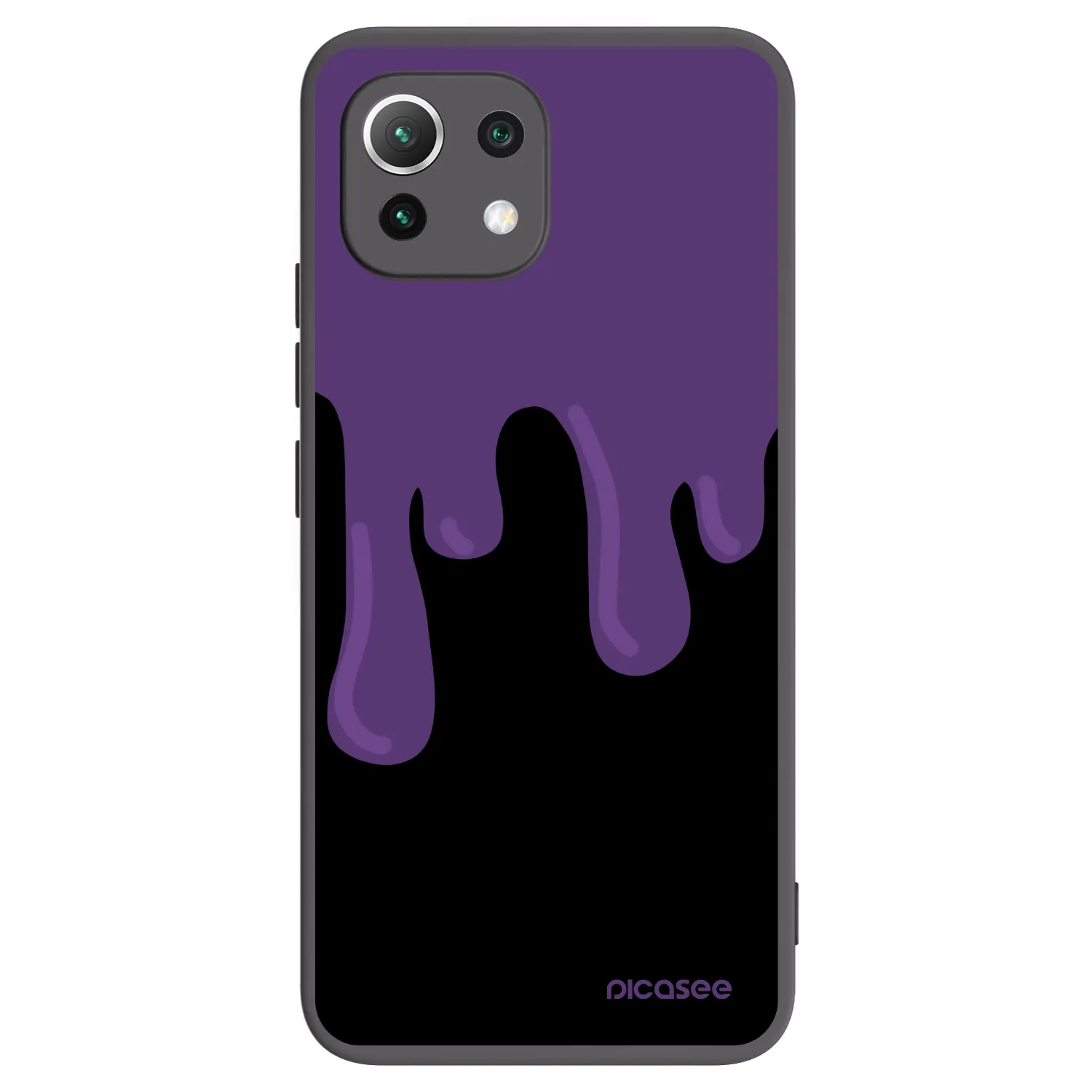 Picasee crna silikonska maskica za Xiaomi Mi 11 Lite - Purple spooky