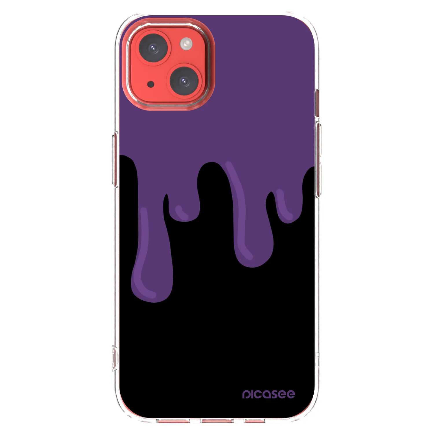 Picasee silikonska prozirna maskica za Apple iPhone 13 - Purple spooky