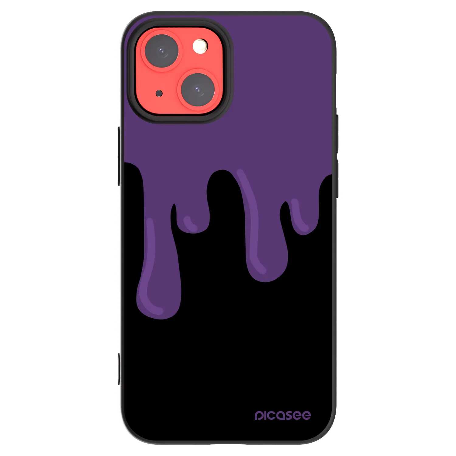 Picasee crna silikonska maskica za Apple iPhone 13 mini - Purple spooky