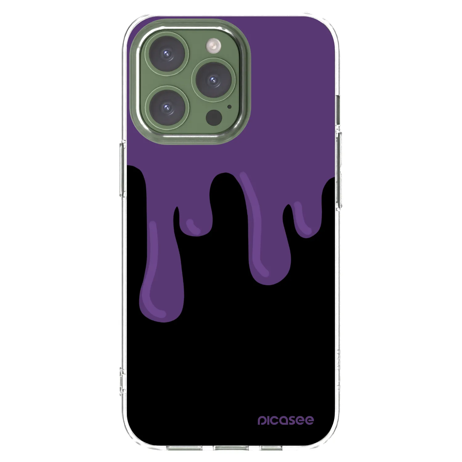 Picasee silikonska prozirna maskica za Apple iPhone 13 Pro - Purple spooky