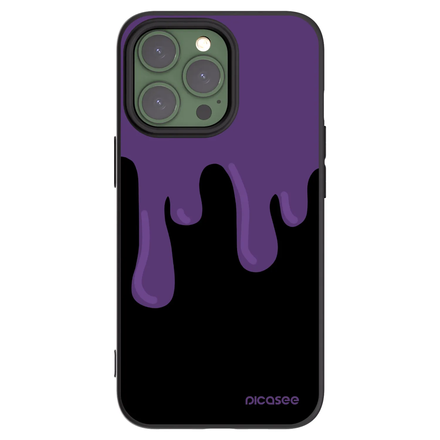 Picasee crna silikonska maskica za Apple iPhone 13 Pro - Purple spooky