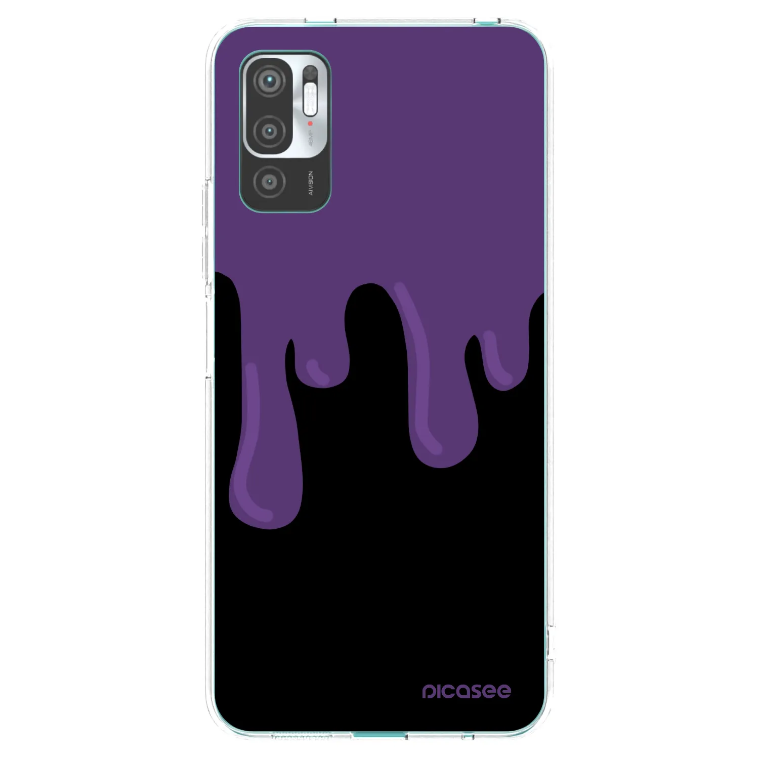 Picasee silikonska prozirna maskica za Xiaomi Redmi Note 10 5G - Purple spooky