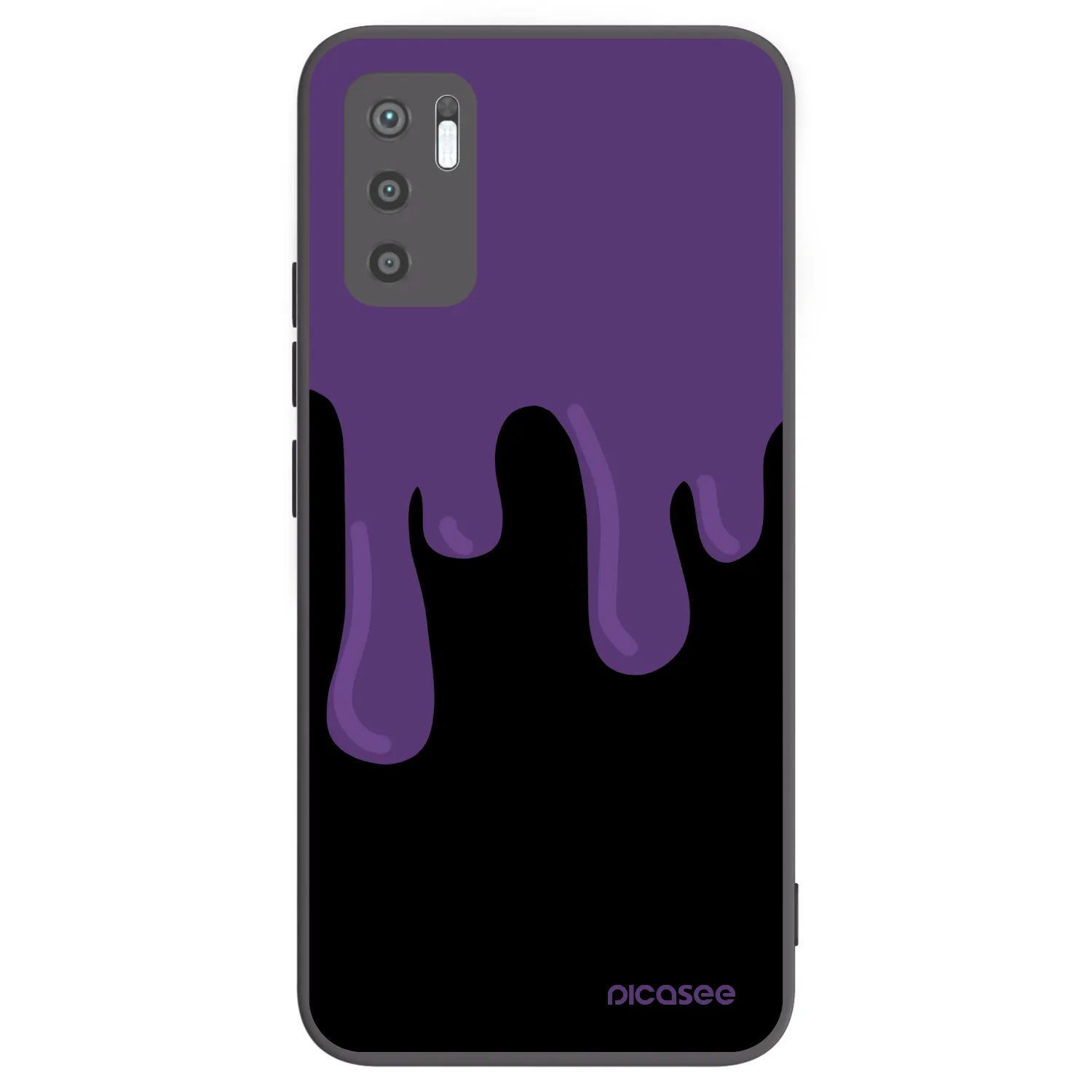 Picasee crna silikonska maskica za Xiaomi Redmi Note 10 5G - Purple spooky